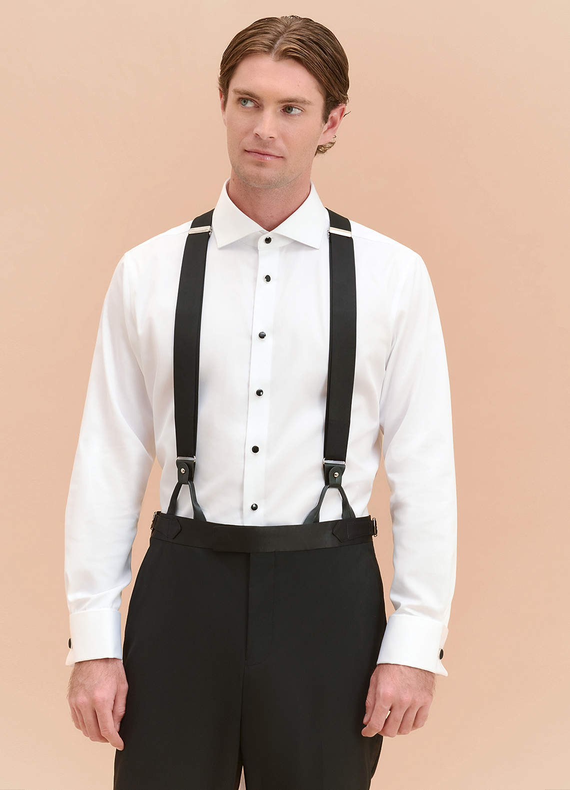 front Classic Black Tuxedo Pants