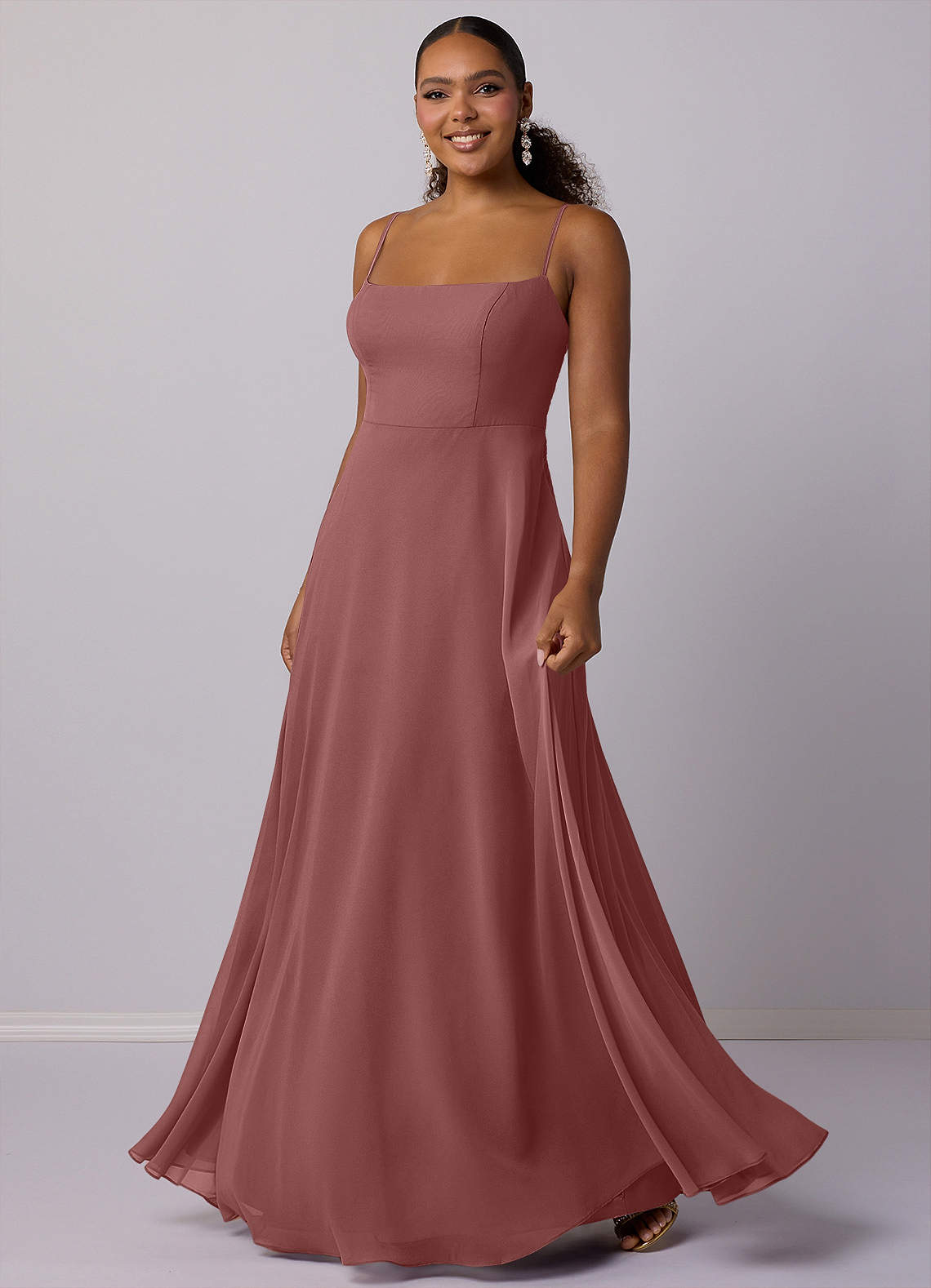 Barbie ♥ Azazie Final Sale Desert Rose A-Line Chiffon Dress image1