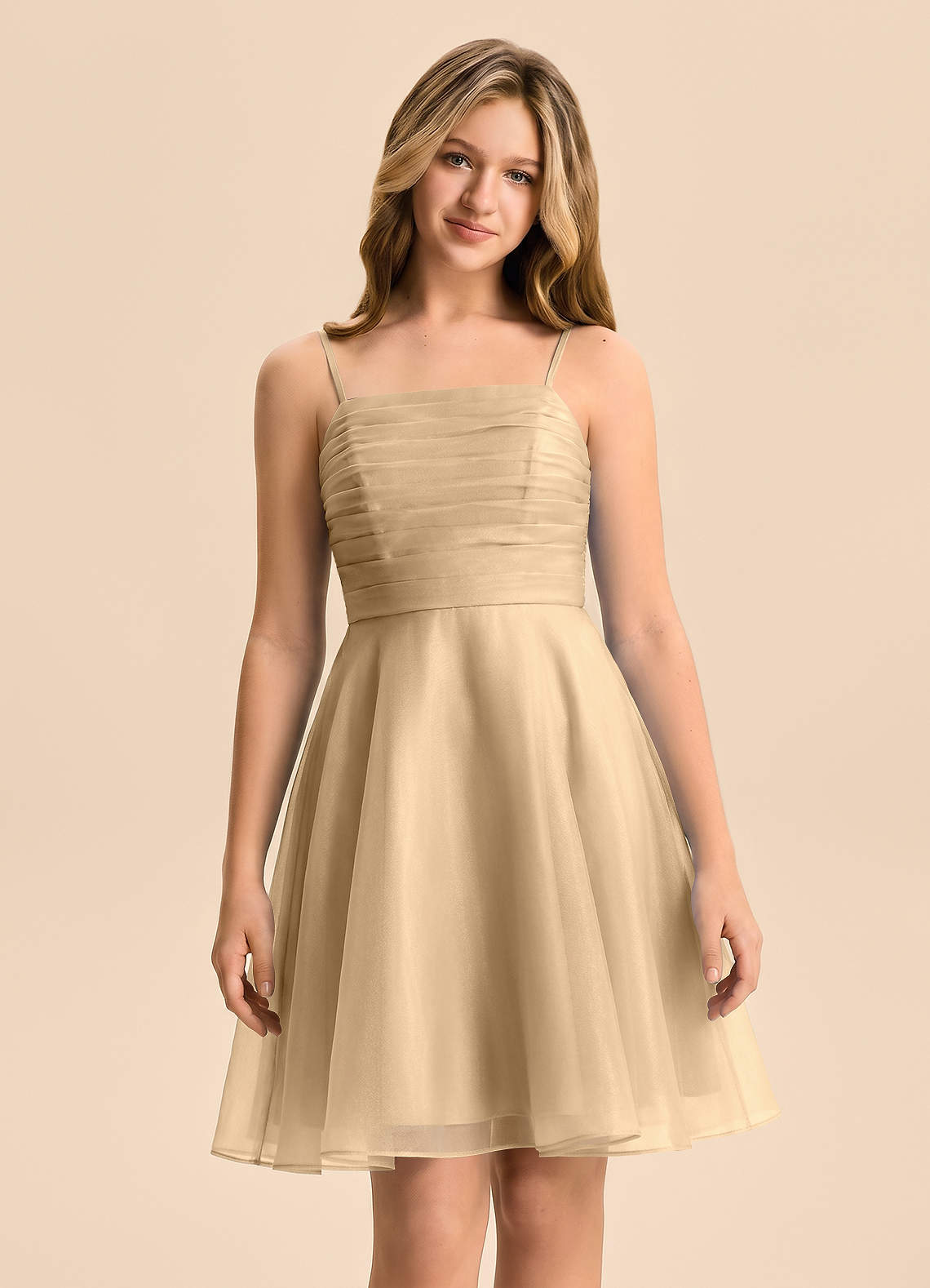 front Azazie Miko Junior Formal Dress
