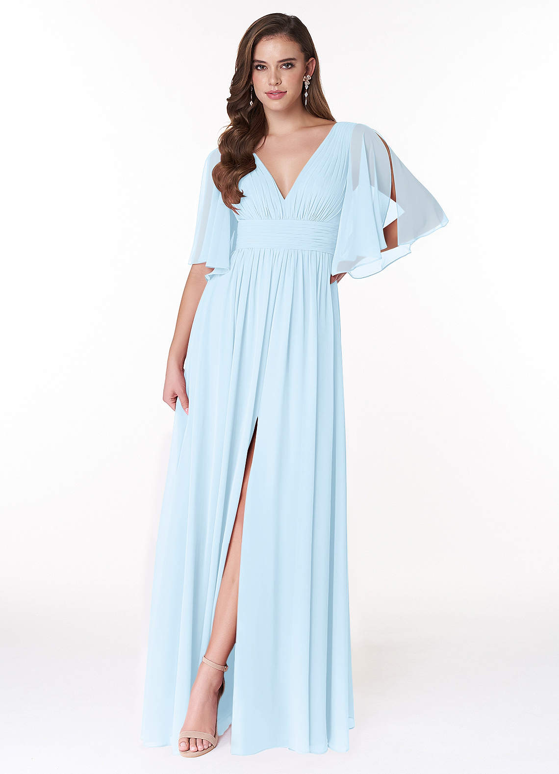 aqua blue homecoming dress Light Blue Sequins Strapless V Neck Sheath Homecoming Dress Light Blue / US 2 main image 1