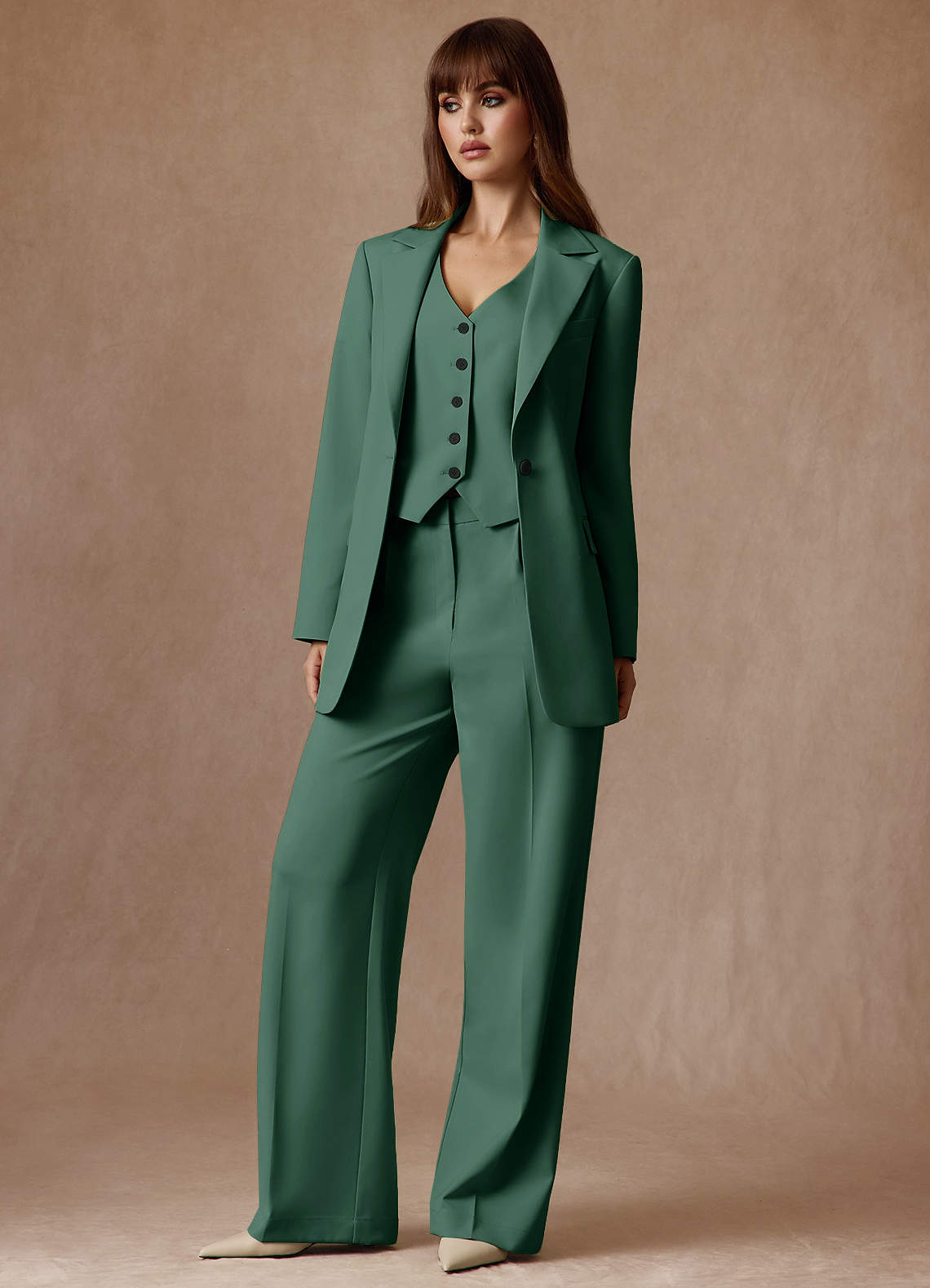 Rowan Eucalyptus Refined Weave Performance 3-Piece Suit | Azazie