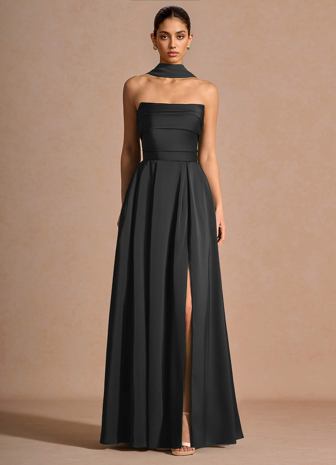 Heidi Black Maxi Dress | Azazie