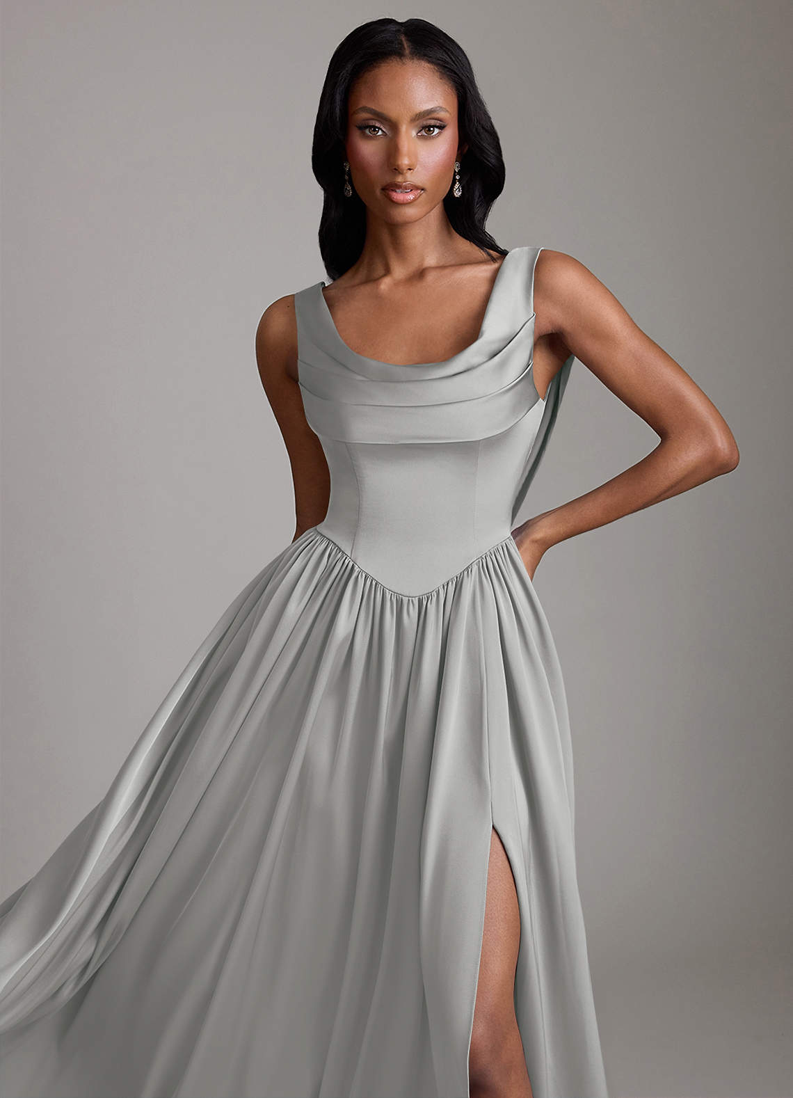 silver silk cocktail dress Metallic Silver Cocktail Dress: Elegant Party Gown