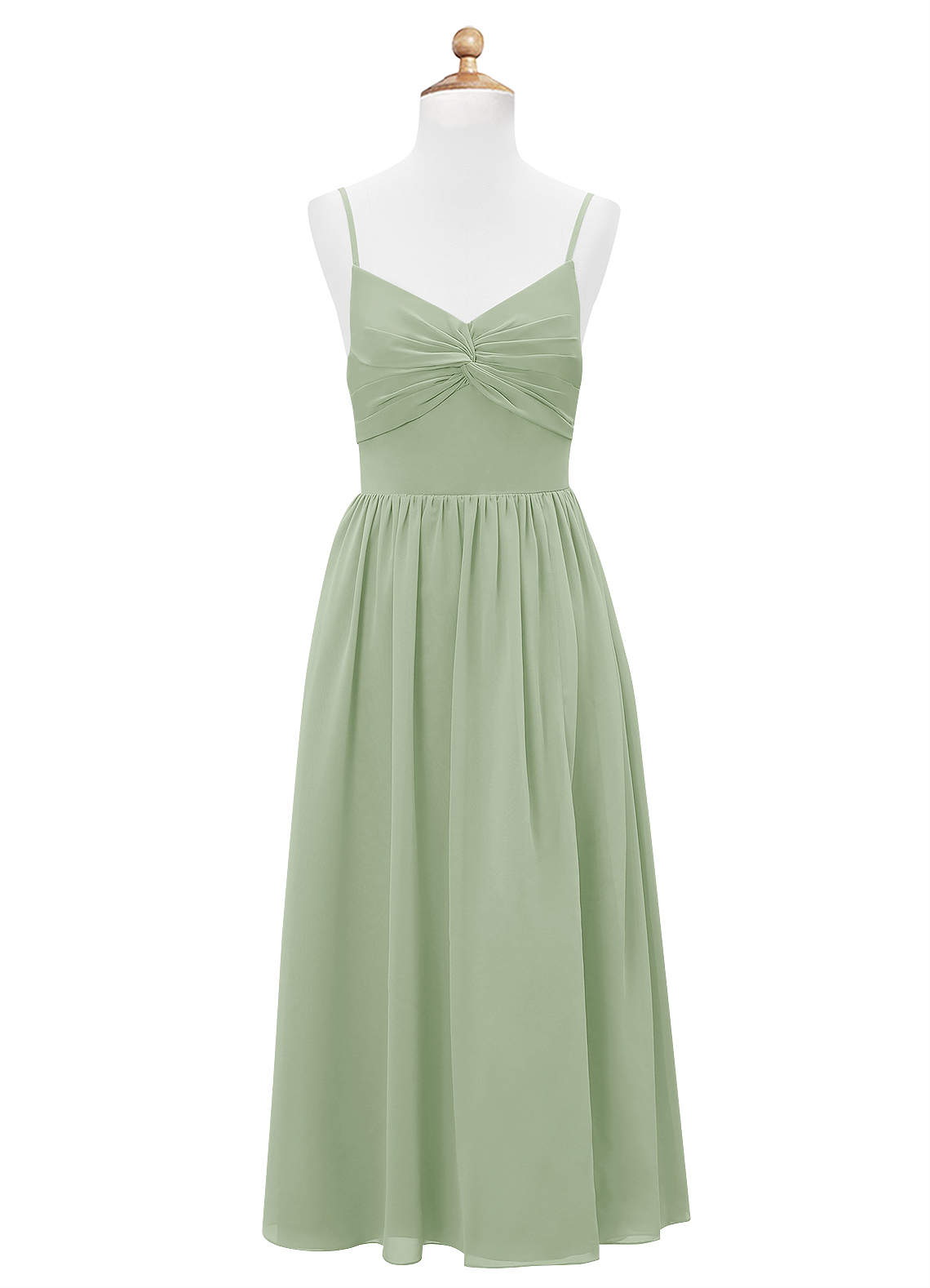 Azazie Zeya Junior Bridesmaid Dress in Dusty Sage | Azazie