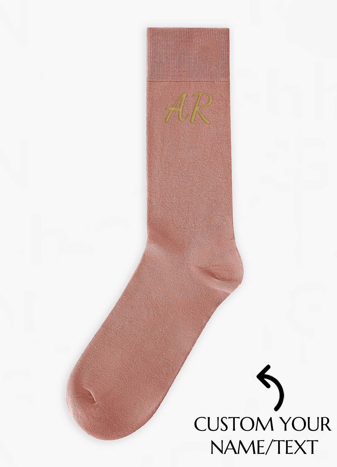 front Personalized Embroidered Name Groom and Groomsmen Socks