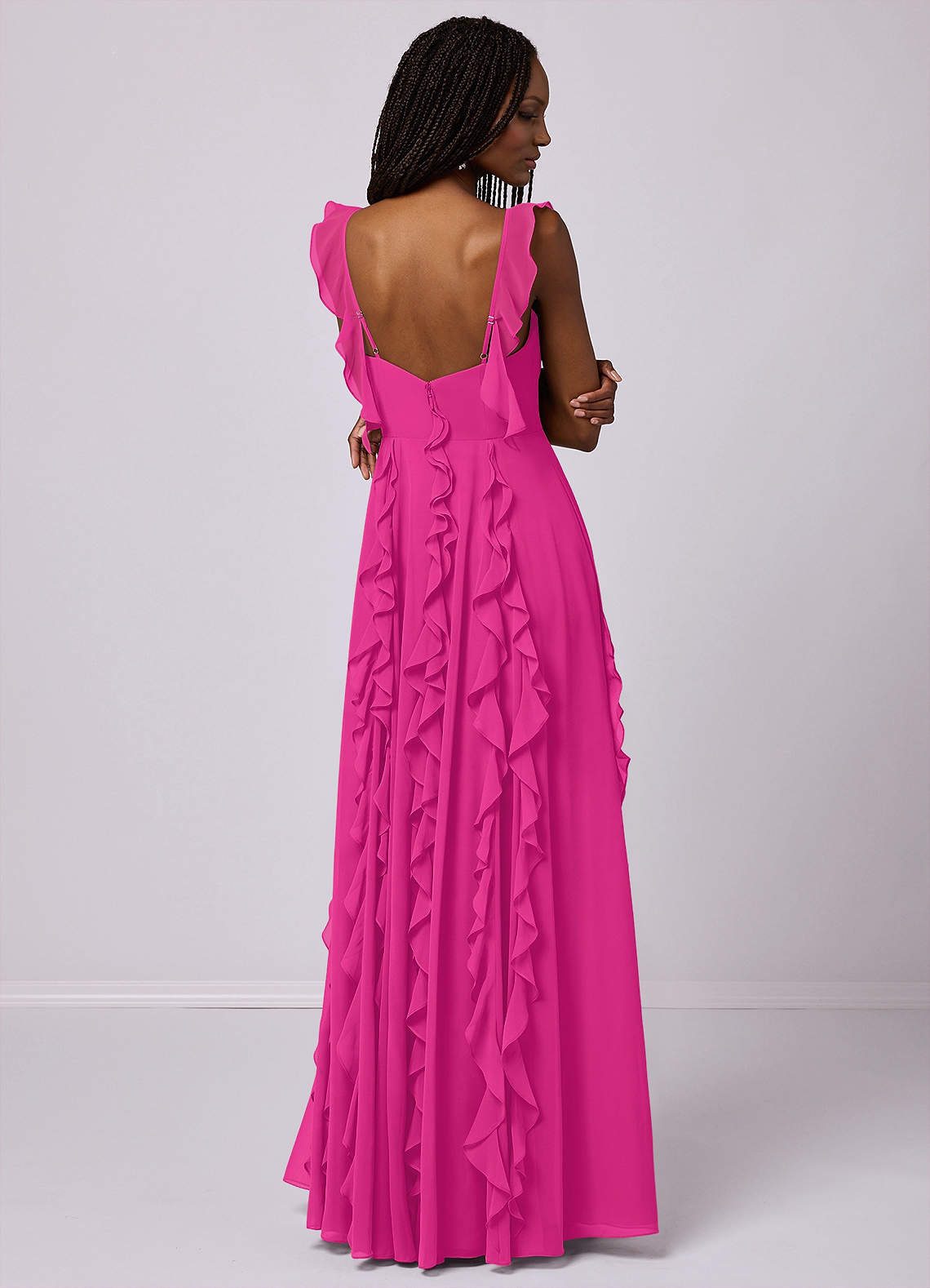 Barbie ♥ Azazie Bridesmaid Dresses A-Line Chiffon Floor-Length Dress with Pockets image1