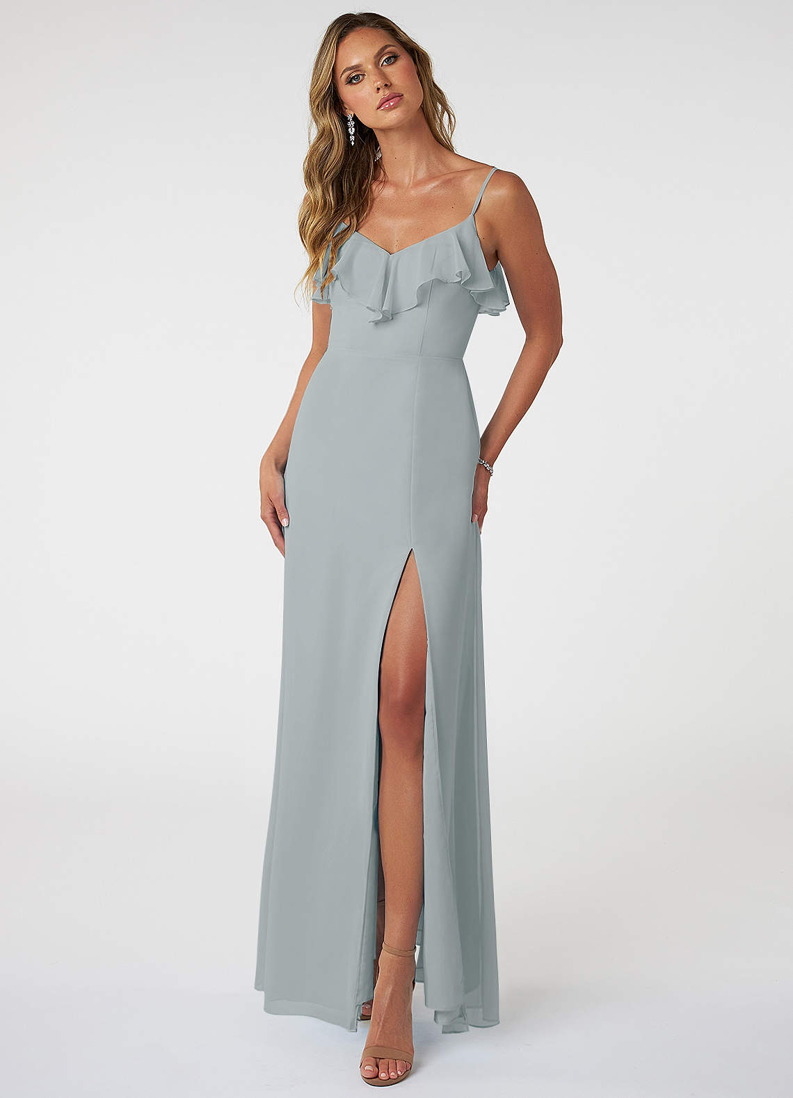 Dolphin Grey Azazie Natalia Bridesmaid Dresses | Azazie