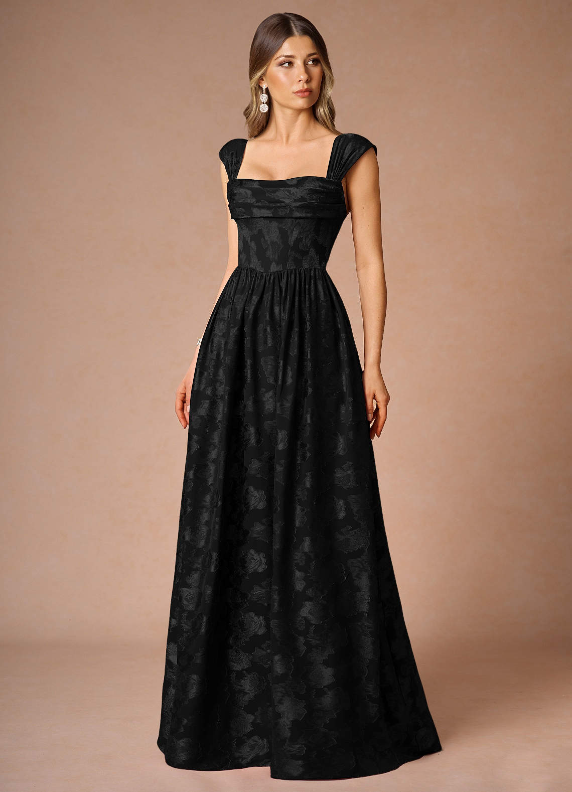 Hazel Black Pleated Maxi Dress image1