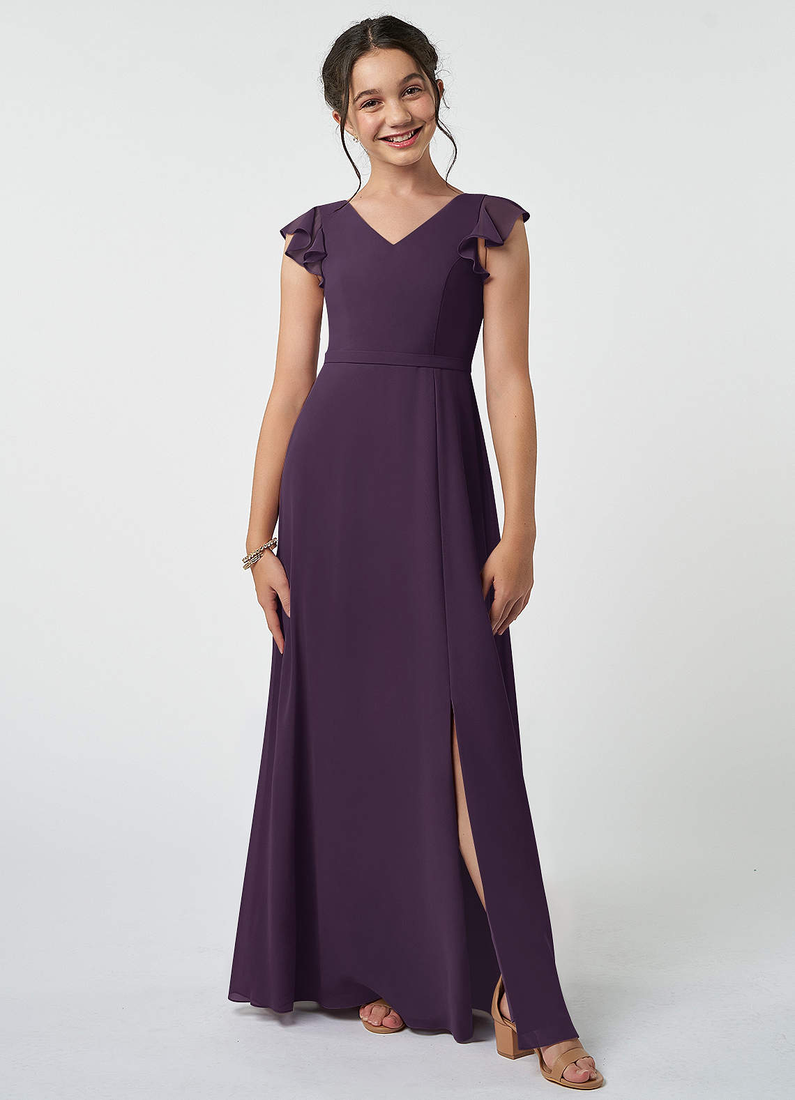 Plum Junior Bridesmaid Dresses