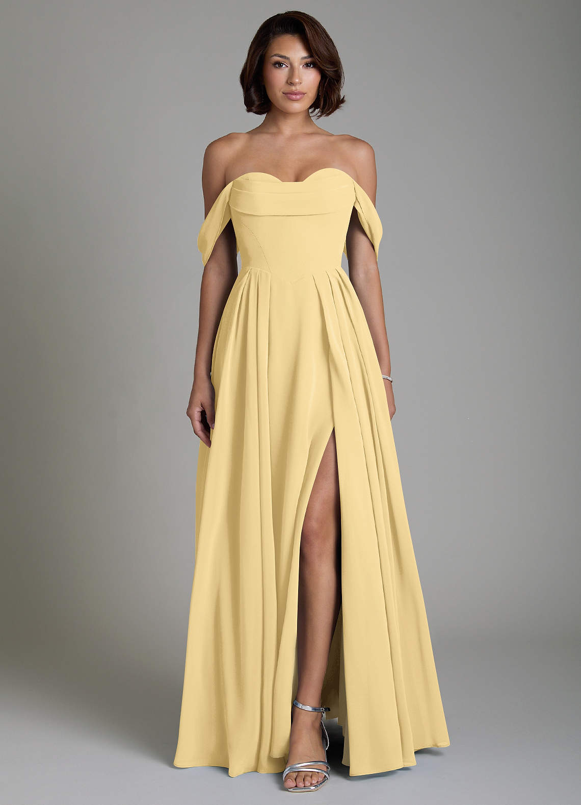 Azazie Loisa Butter Chiffon Bridesmaid Dresses