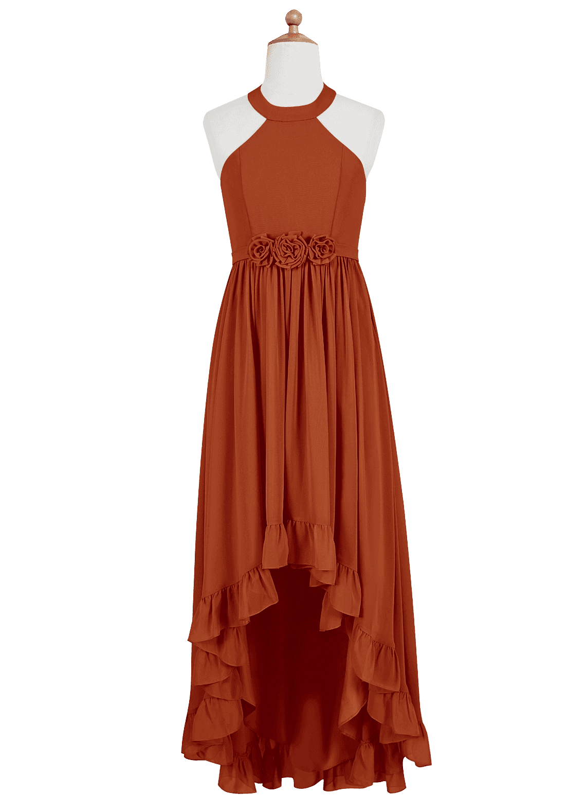 Paprika Azazie Hermione Junior Junior Bridesmaid Dresses Azazie