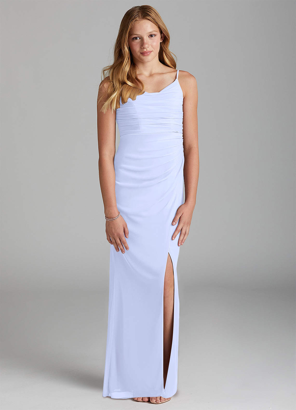 Azazie Deandra Junior Robe Fourreau en Maille Lavande image1