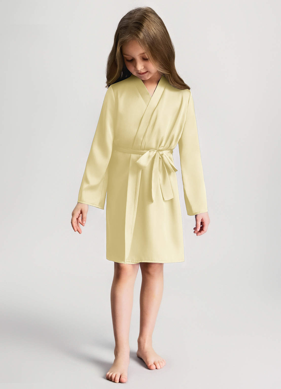 front Bata de satén para niñas