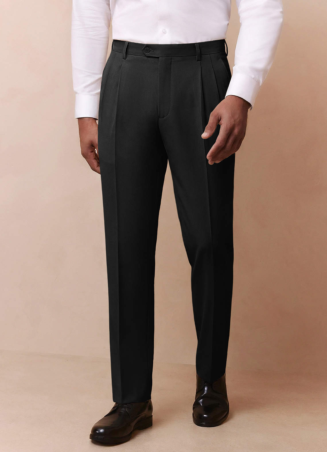 Azazie Owen Black Lightweight Tailored Slim Men's Wedding Suit Pants Size 36 Short