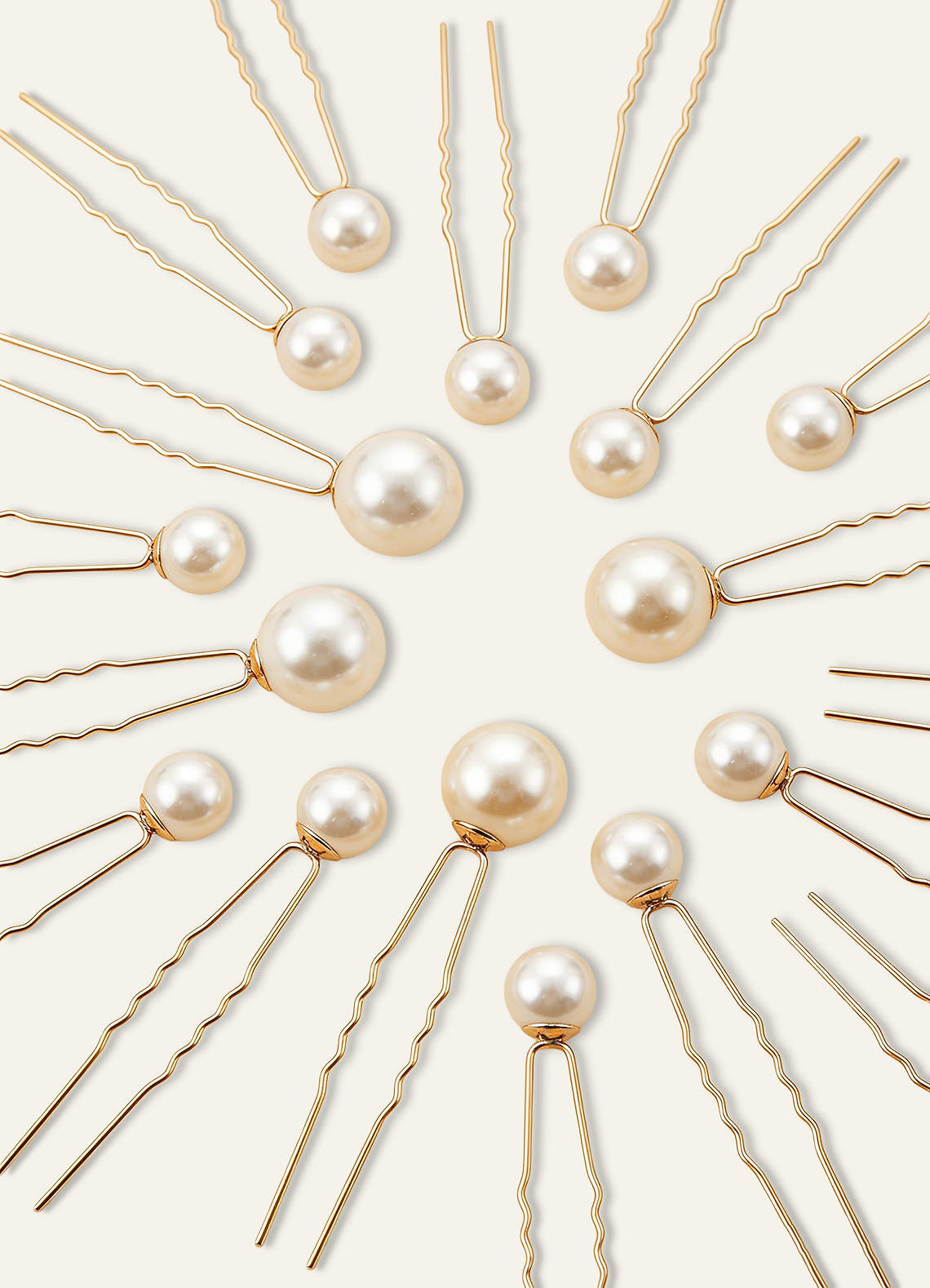 front Singular Pearl Hairpins 18pic Set