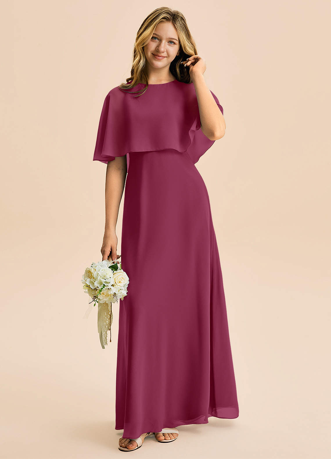 mulberry junior bridesmaid dresses Azazie A-Line/Princess Scoop Neck Floor-Length Chiffon Sort by Style- Scoop Blue Floral Midi Dress, Choose the Set That You Want & Leave a Message Stating the Size That You Need.:Everything!! Onesie line silhouette with a