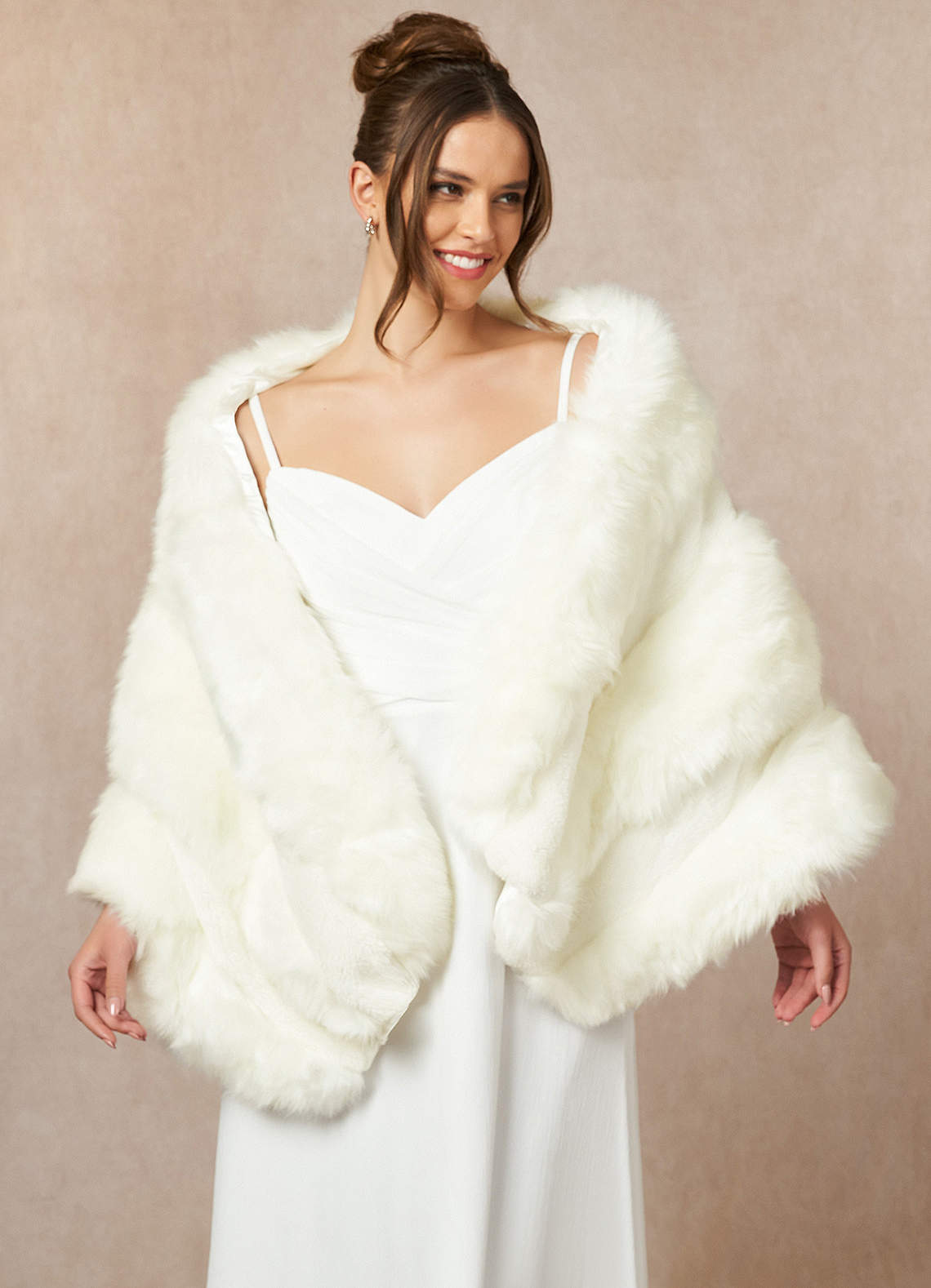 front Joy Faux Fur Wrap