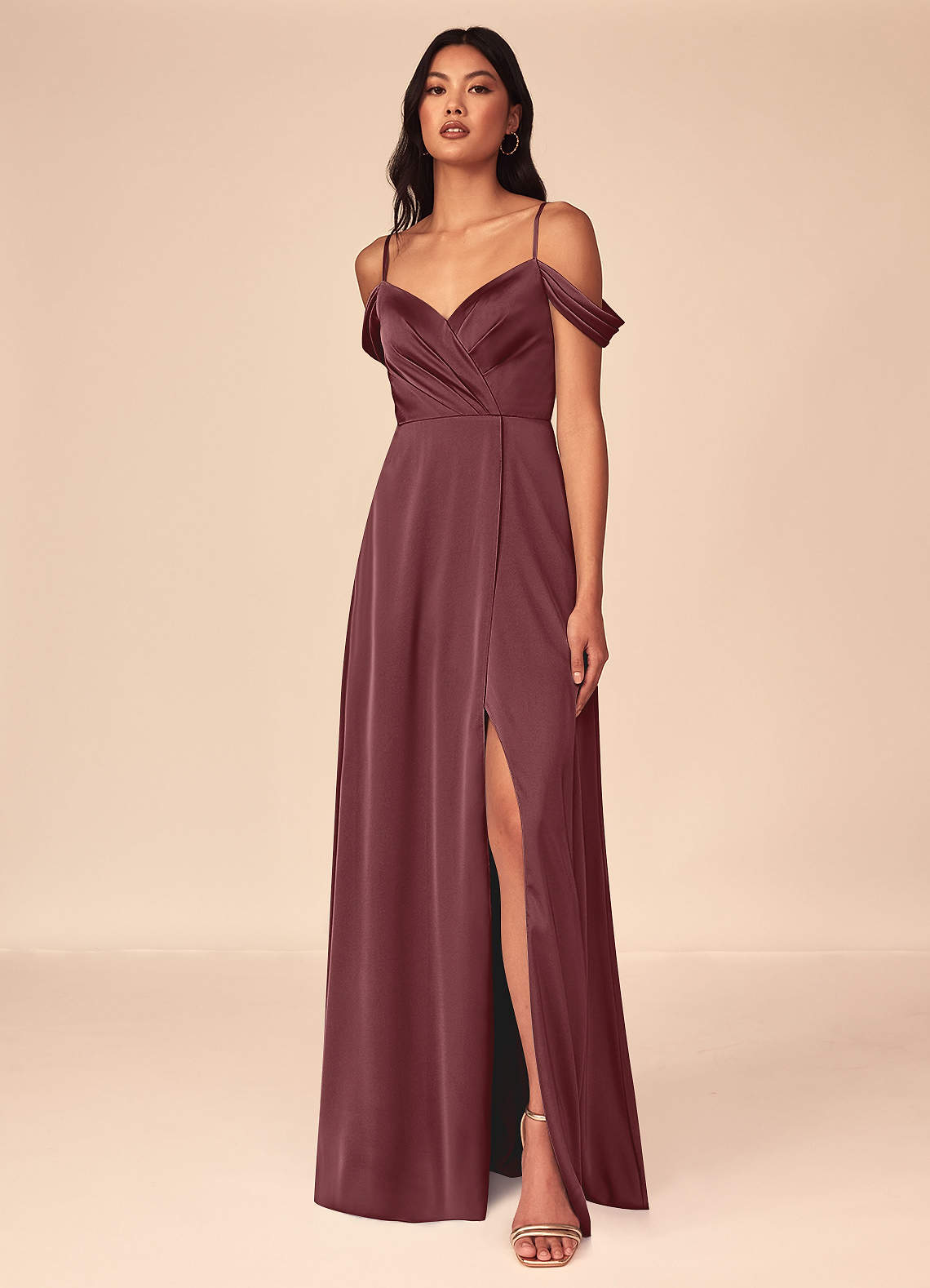 Acai Azazie Ocean Stretch Satin Dress Bridesmaid Dresses