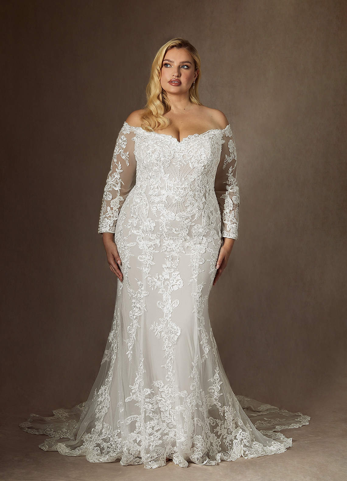 Azazie Empiria Wedding Dresses Diamond White Mermaid Sequins Tulle Dress image8