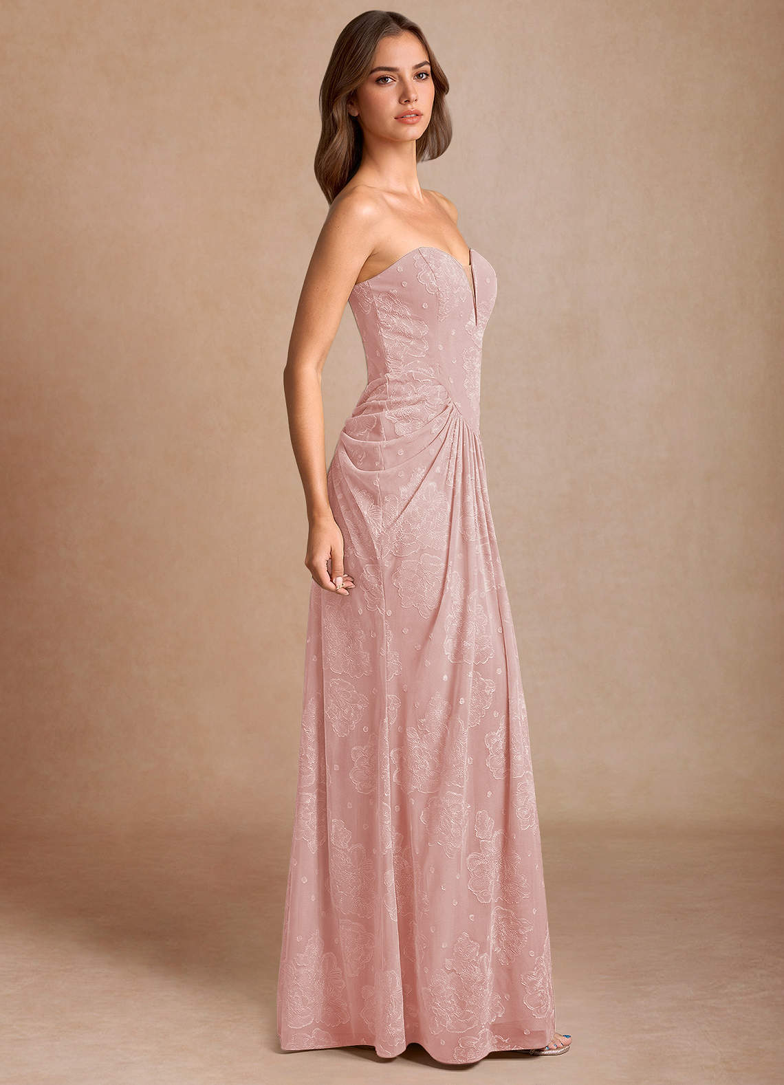 Lucy Powder Pink Maxi Dress Ready to Ship | Azazie CA