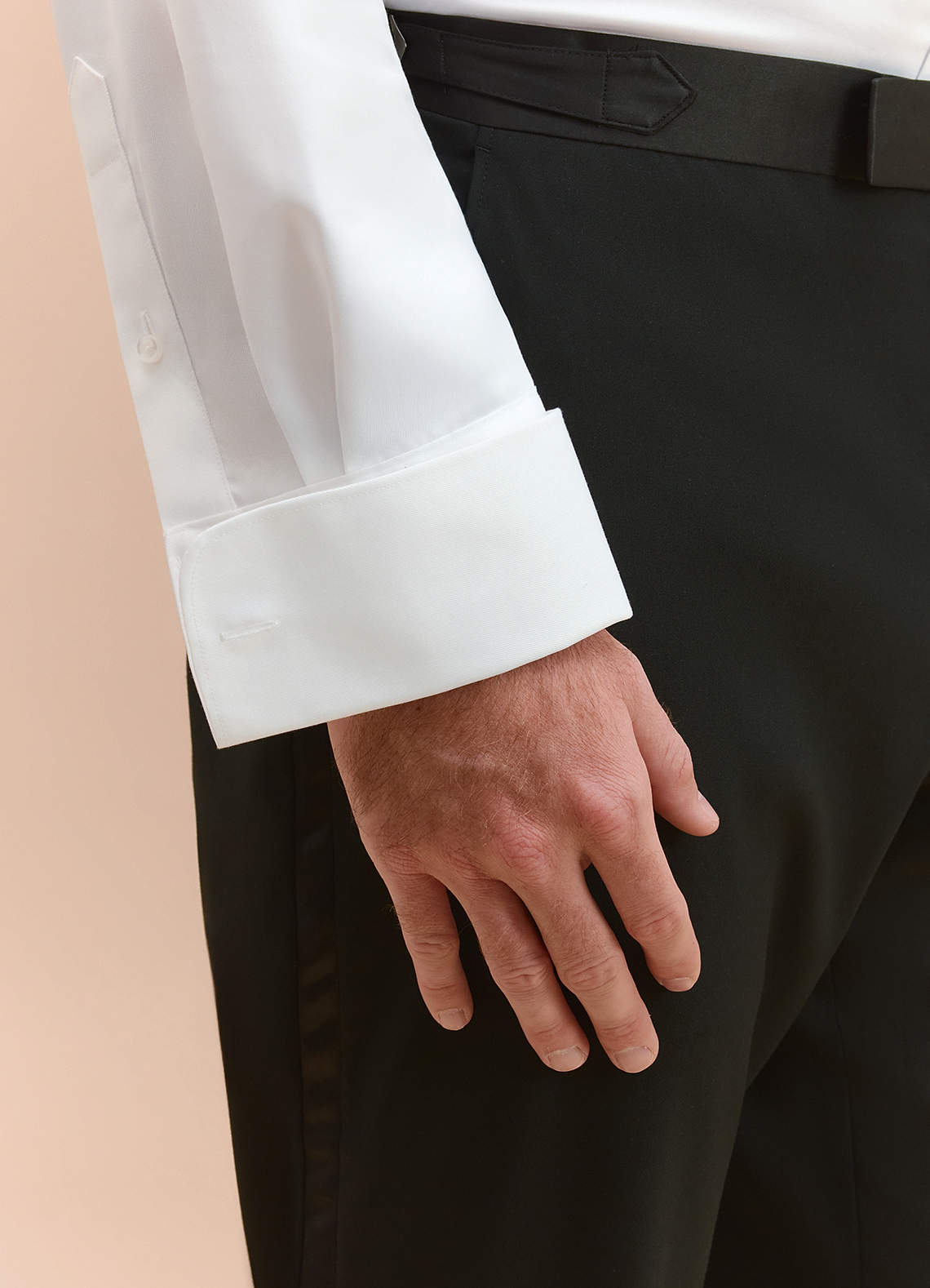 front Richard White Tuxedo Shirt