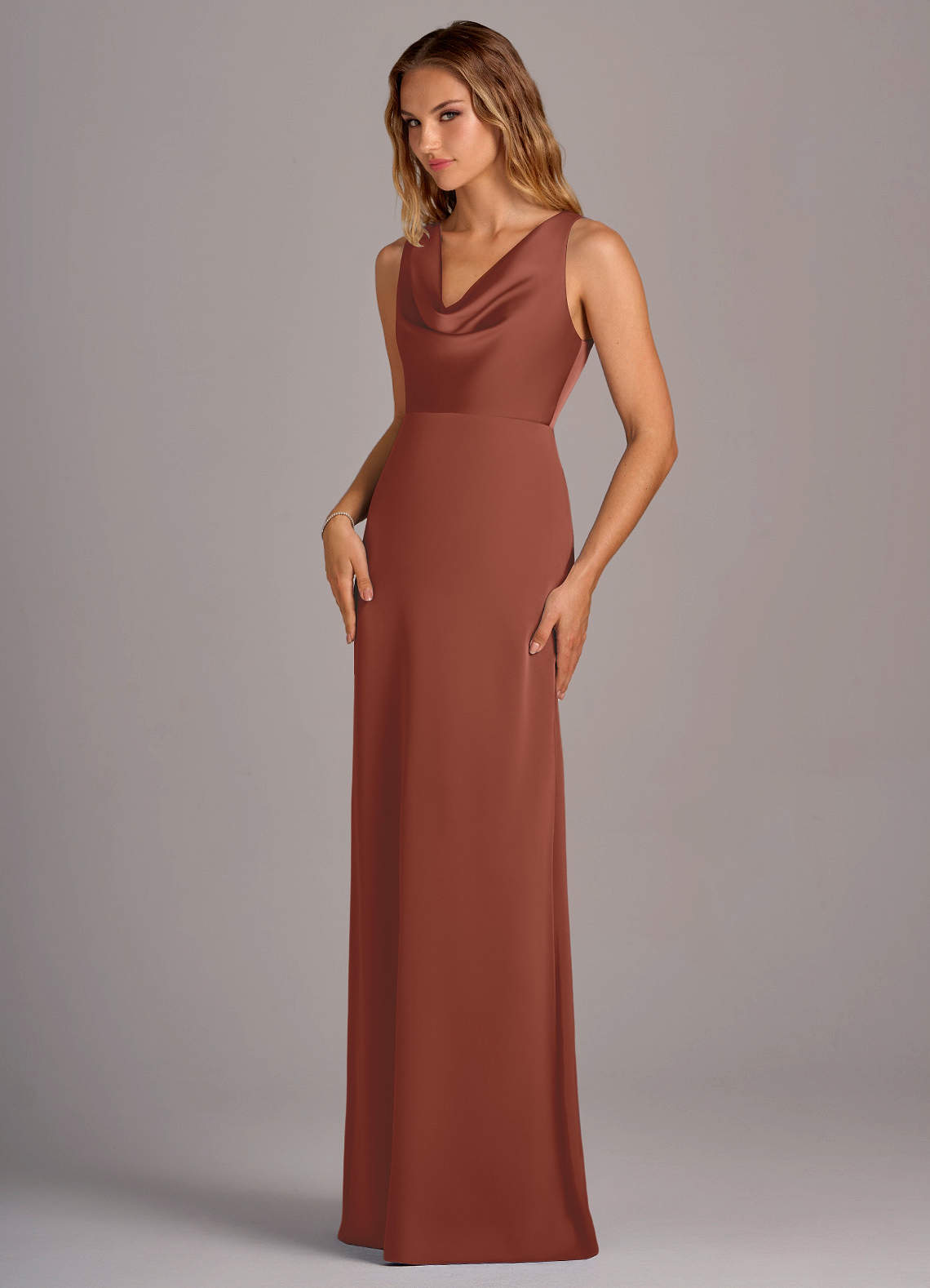 a line stretch dress A-line Floral Print Stretch Satin Mother of the Bride Dress with Flutter  Sleeves Pleats S5012M - Mother of the Bride Dresses