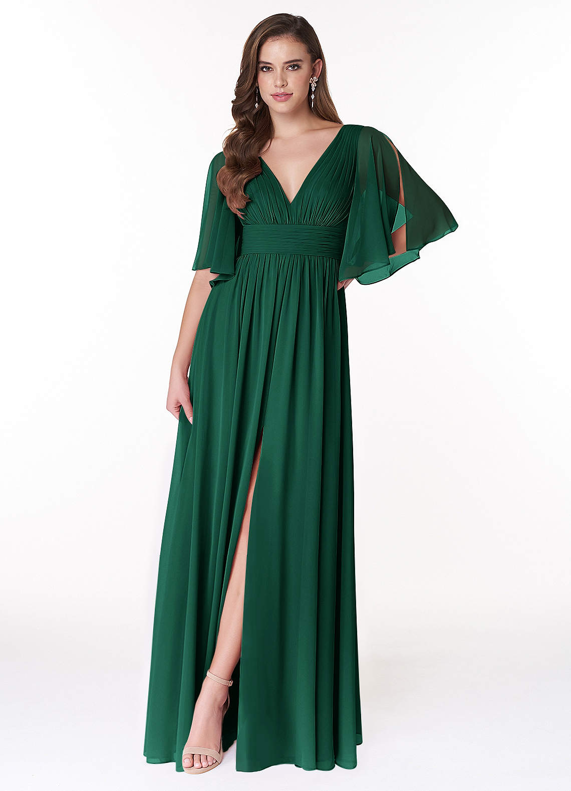 Azazie Temeka Emerald Chiffon Bridesmaid Dresses | Azazie AU Azazie Temeka Emerald Chiffon Bridesmaid Dresses | Azazie AU
