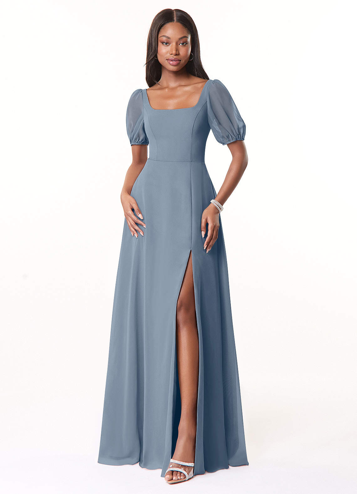 Bubble Sleeves A-line Ball Gown, Gilded Twilight Prom Gown, Newest 2024 Prom Dresses Bubble Sleeves A-line Ball Gown, Gilded Twilight Prom Gown, Newest 2024 Prom Dresses