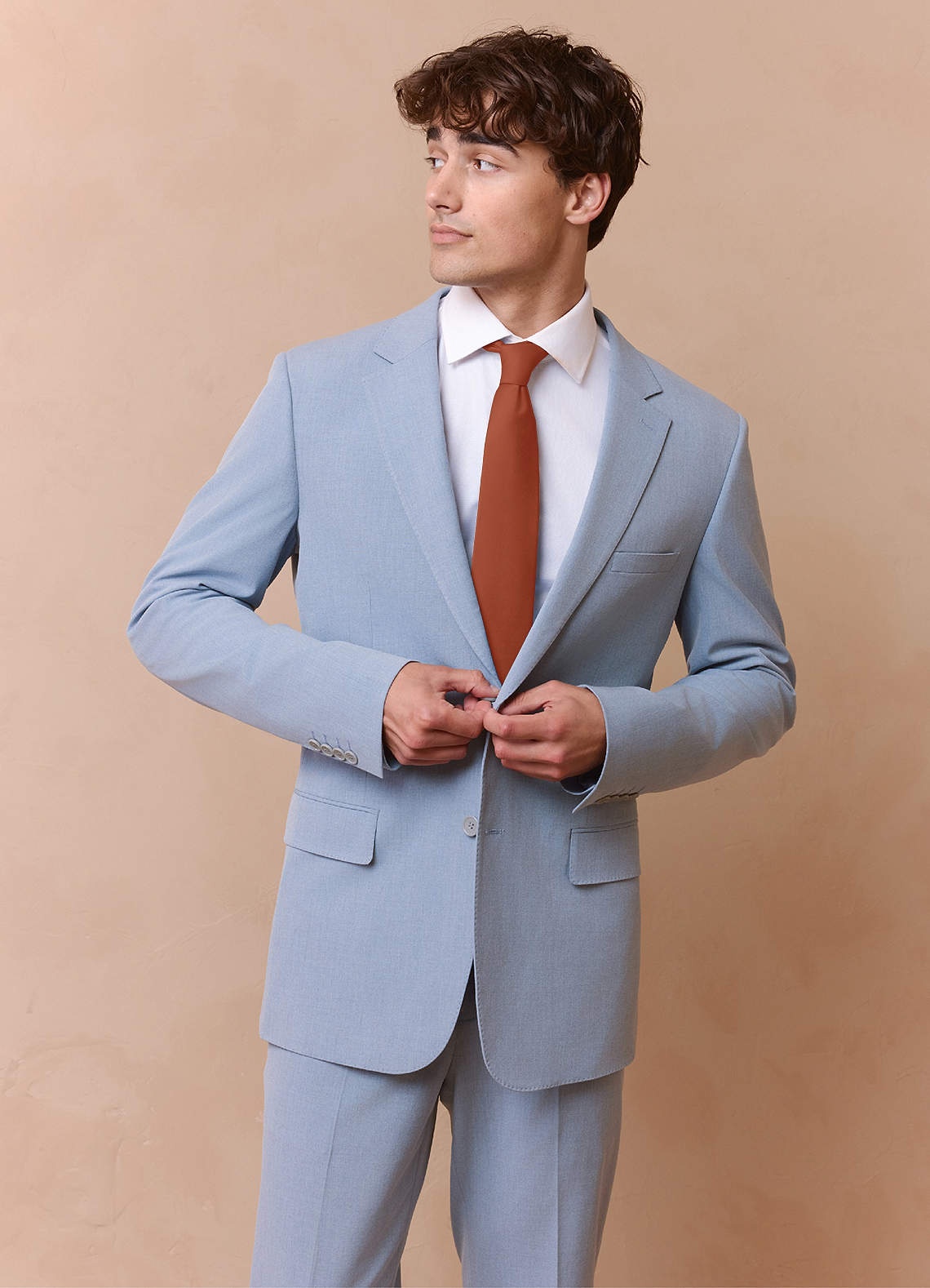 front Metallic Satin Wide Tie