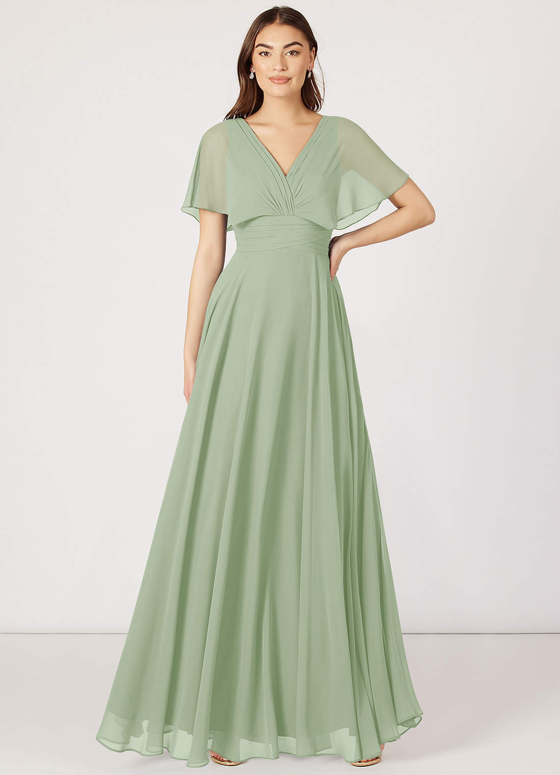 Azazie on sale sage green