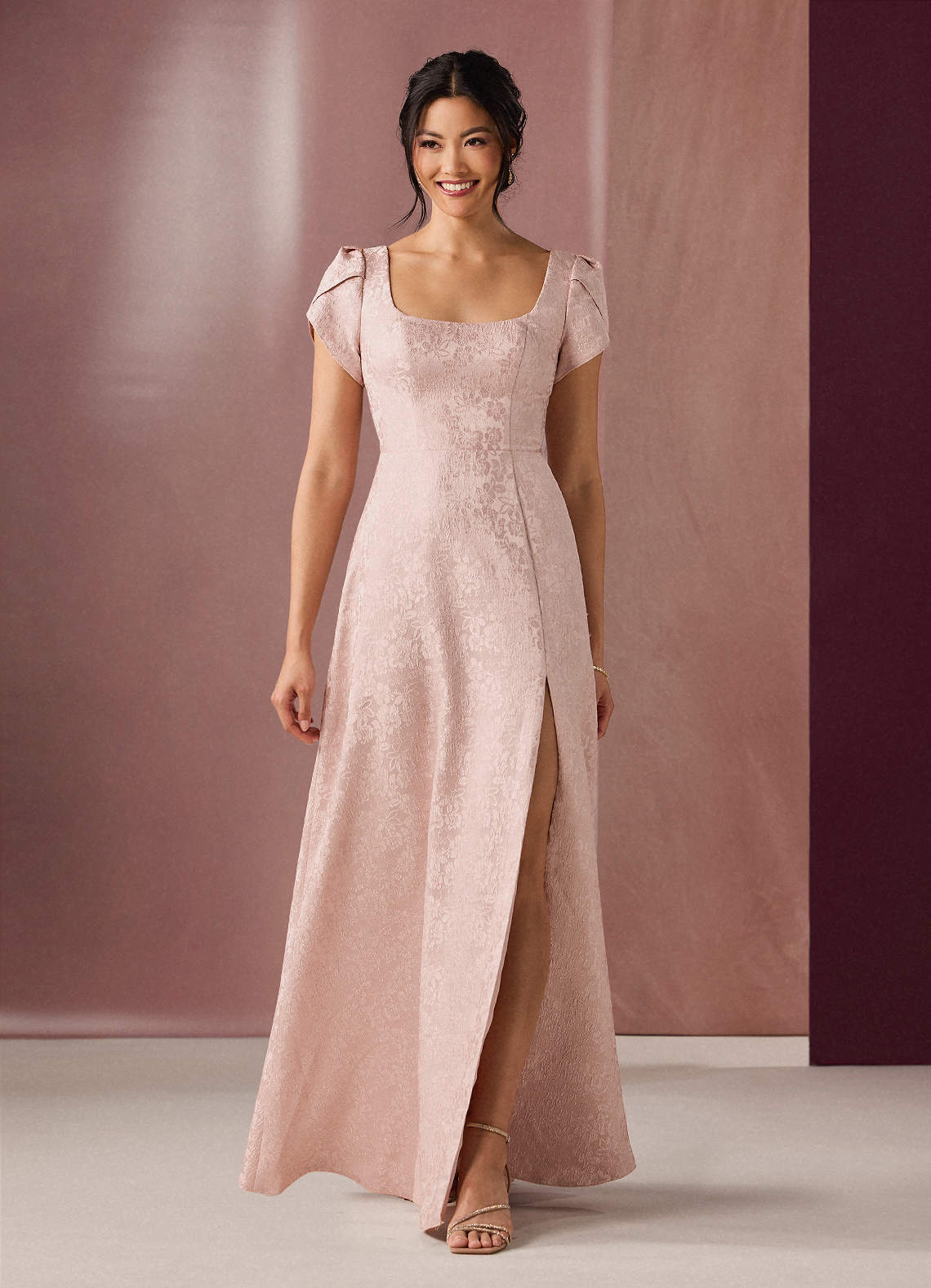 Irina Blush Pink Maxi Dress Ready to Ship | Azazie