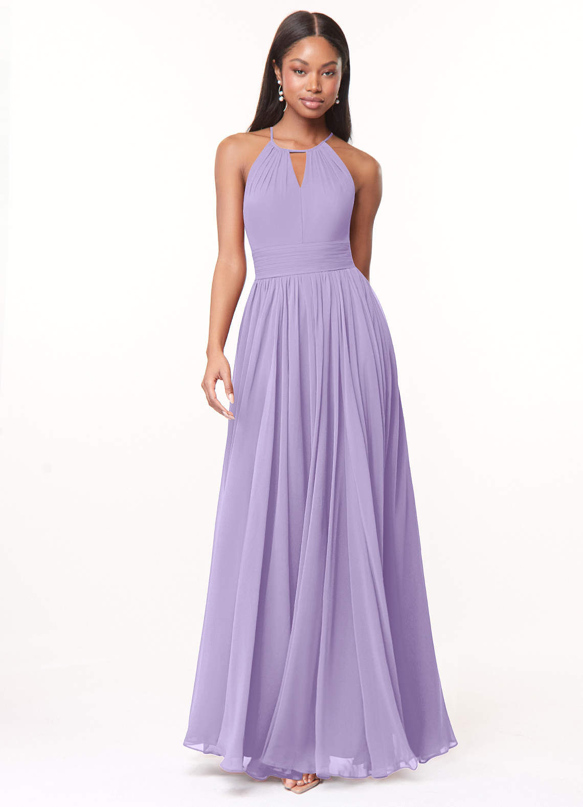 Azazie Cherish Ready to Ship Lilac Chiffon Bridesmaid Dresses