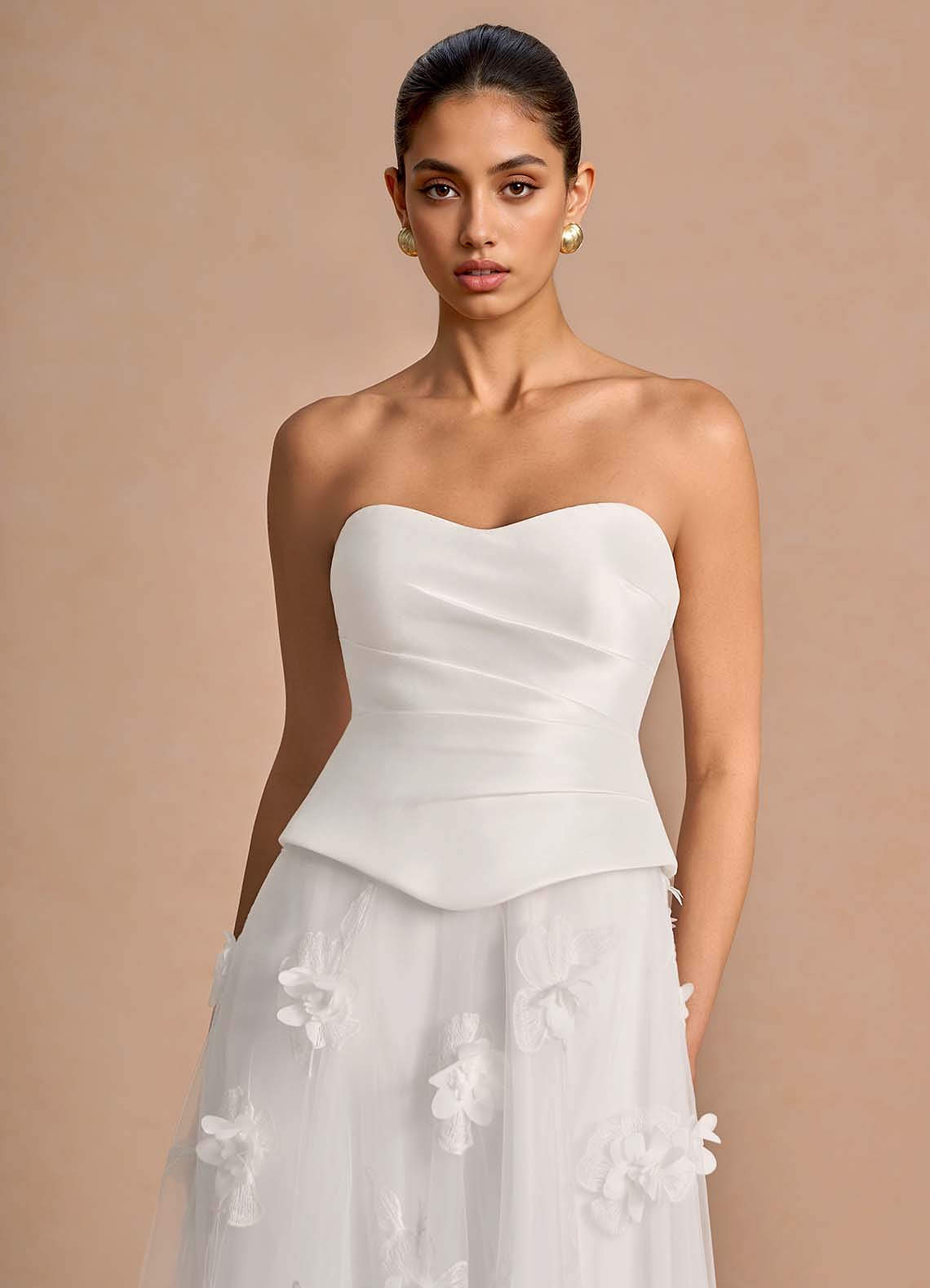 Jovette White Alabaster Maxi Dress | Azazie