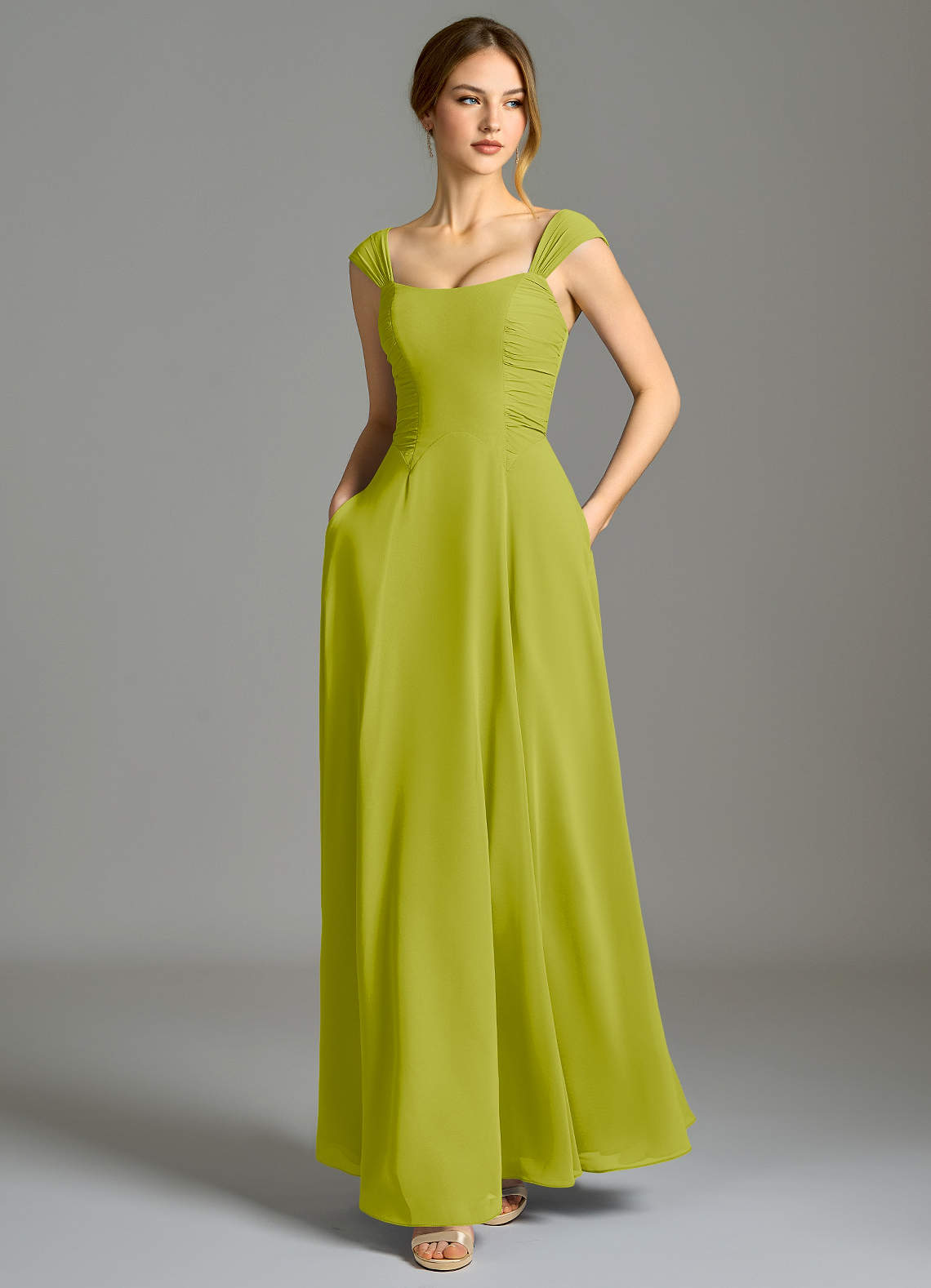 green emerald velvet dress Rent REBECCA VALLANCE Orchid Oasis Strap Gown – Dress for a Night main image 1