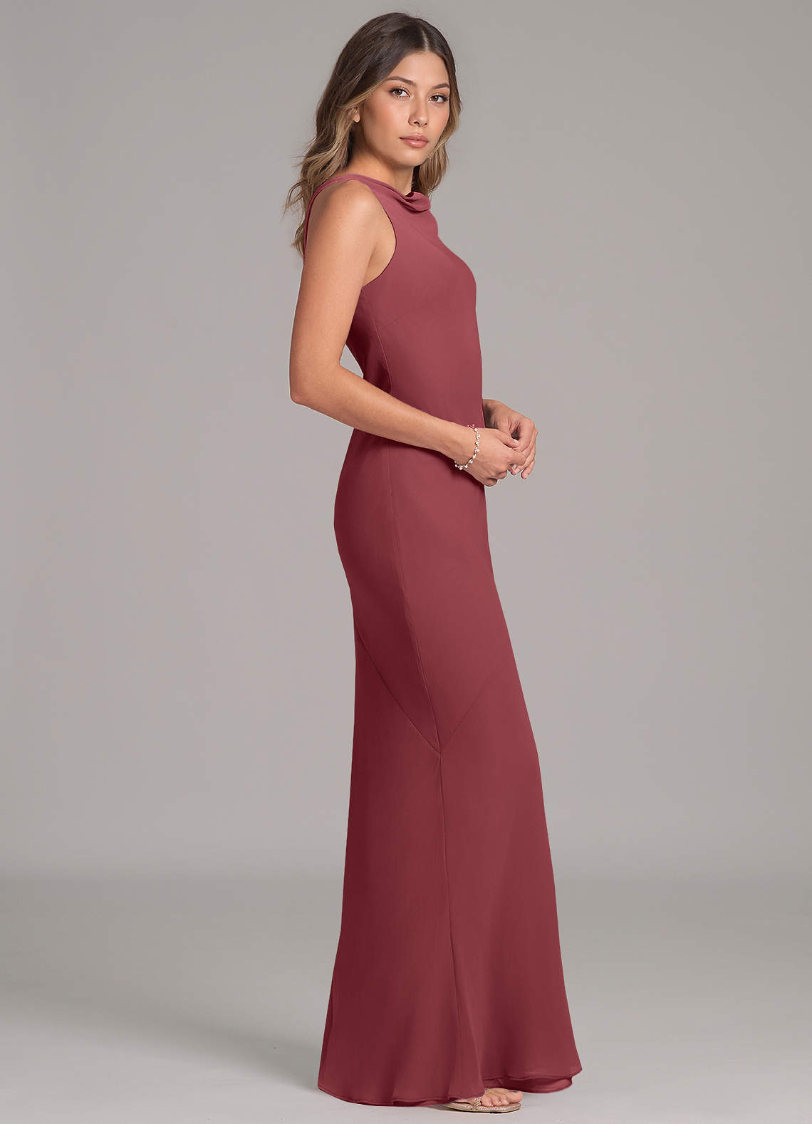 red and gray bridesmaid dresses US24W / Burgundy main image 0