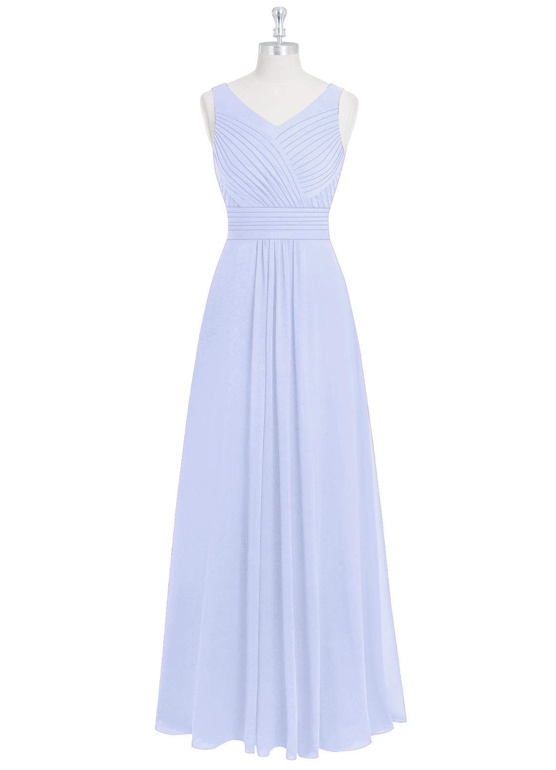 Azazie Pierrette Bridesmaid Dresses A-Line Pleated Chiffon Floor-Length Dress image1