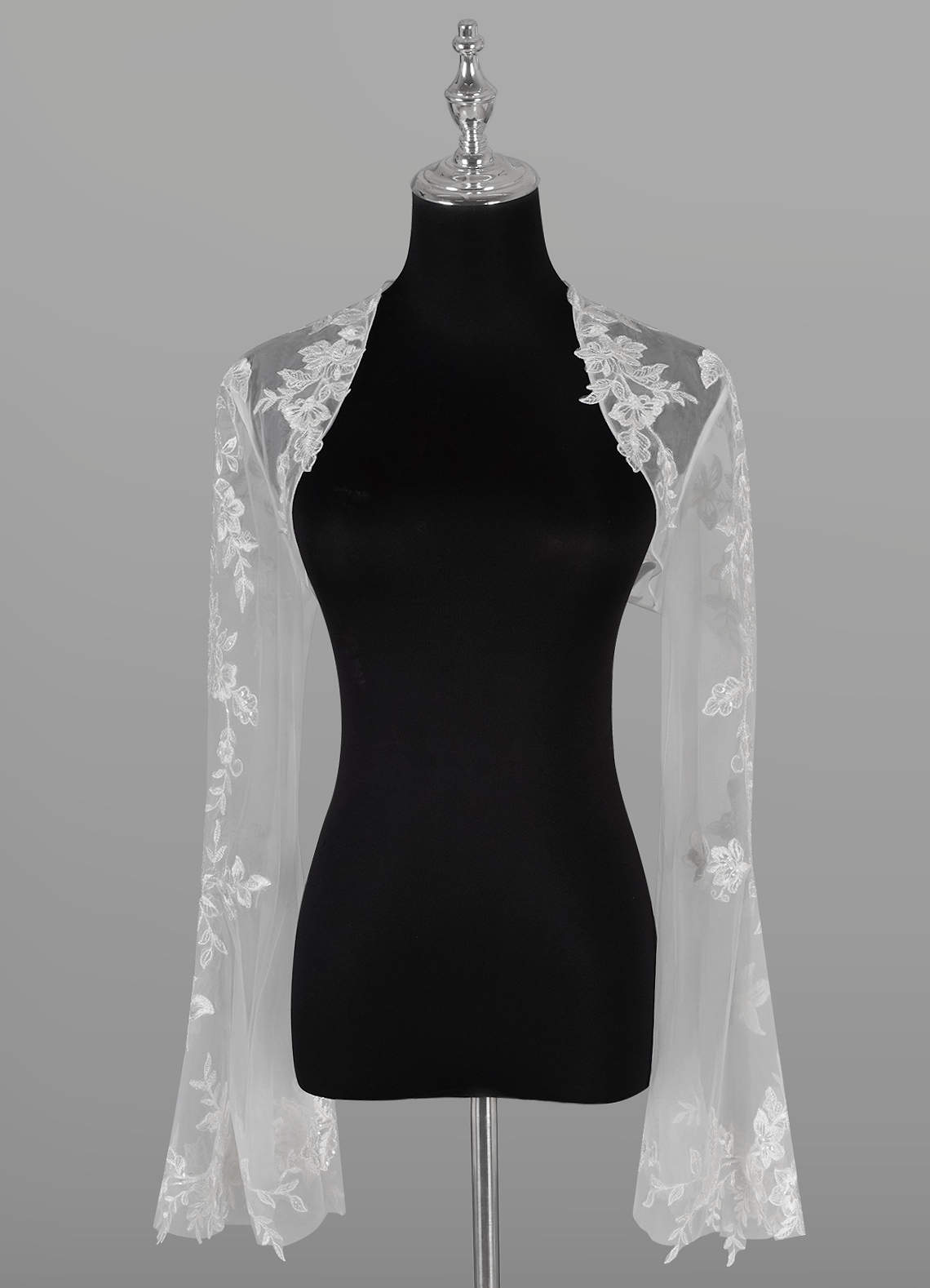 front Azazie Haggith Bolero De Tul Con Encaje