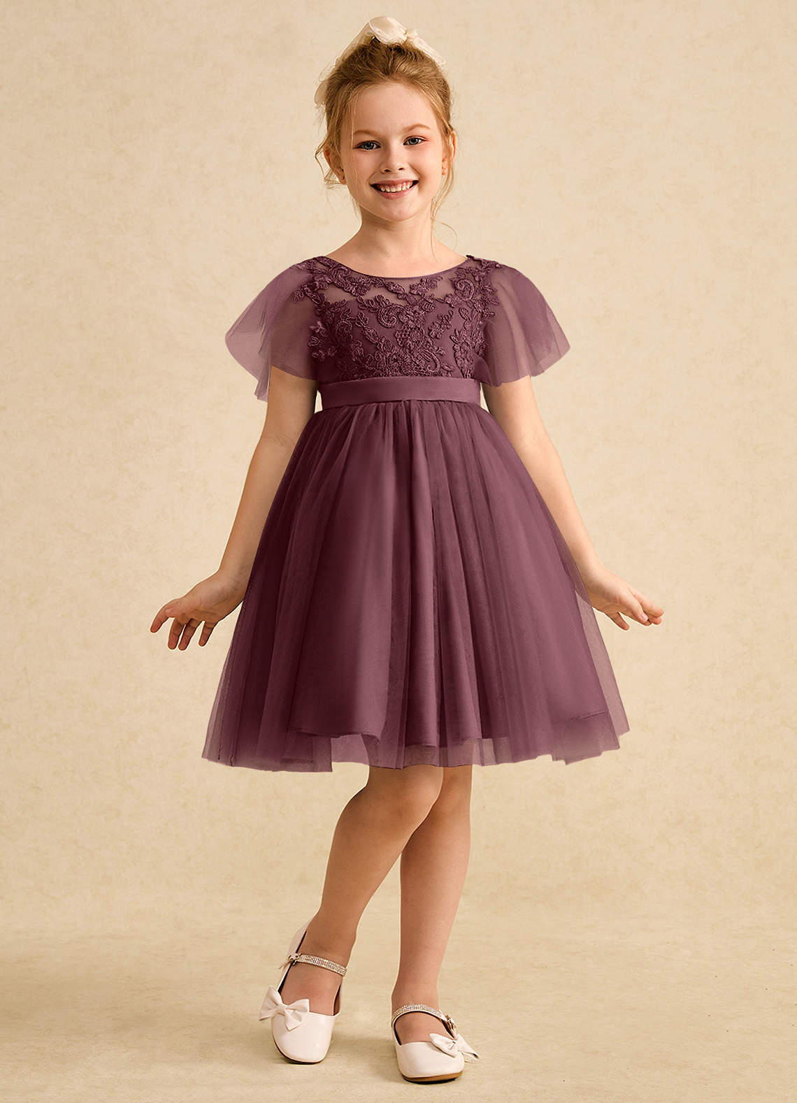 sangria lace dress Azazie Sundae