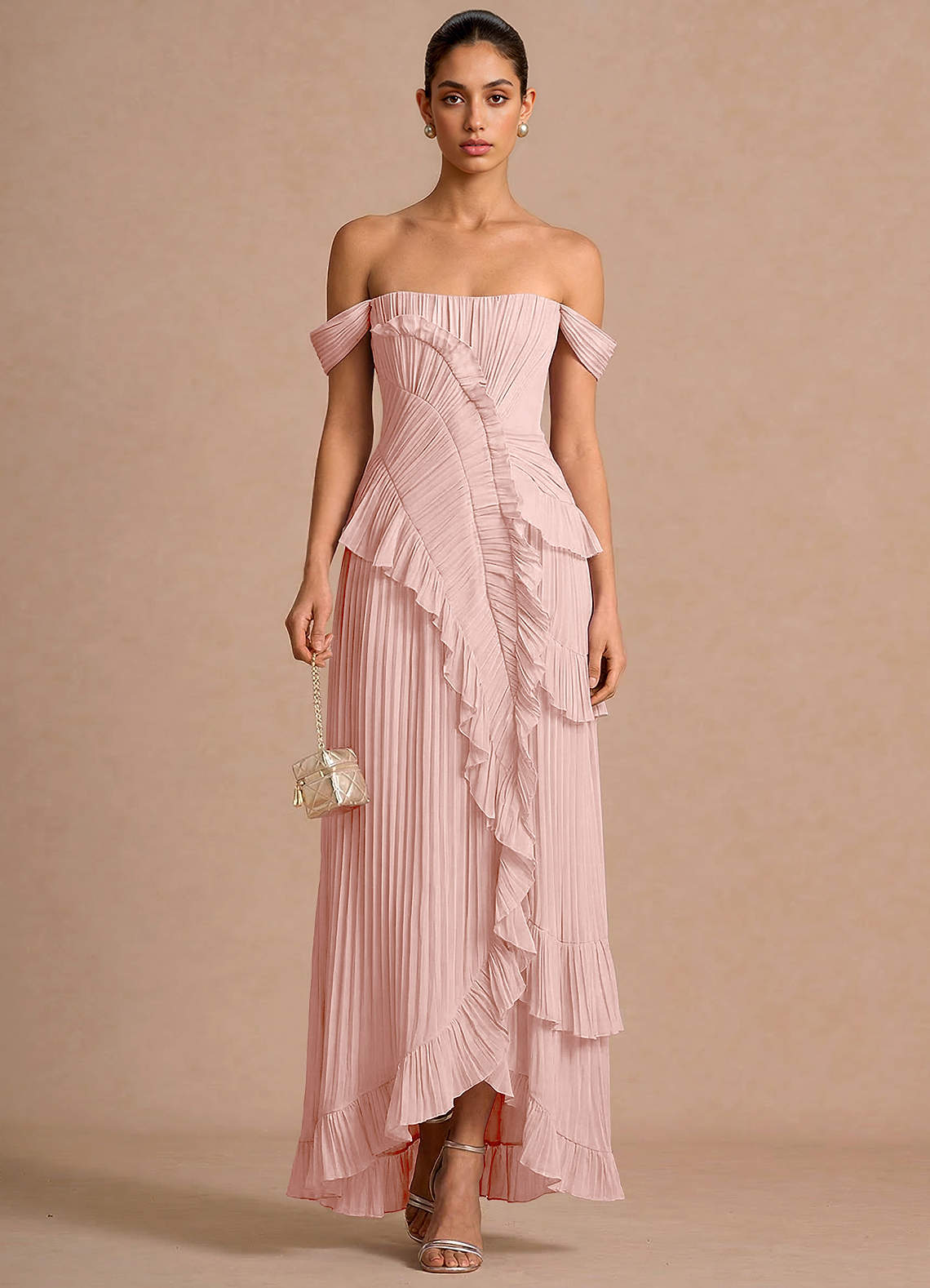 Emmylou Haze Pink Maxi Dress | Azazie CA