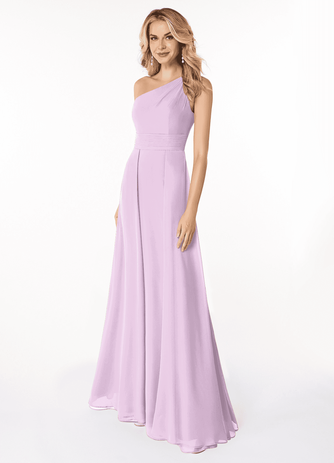 frosted lilac bridesmaid dresses Lilac Chiffon A-line V-neck Bridesmaid Dresses, MBD243 main image 0