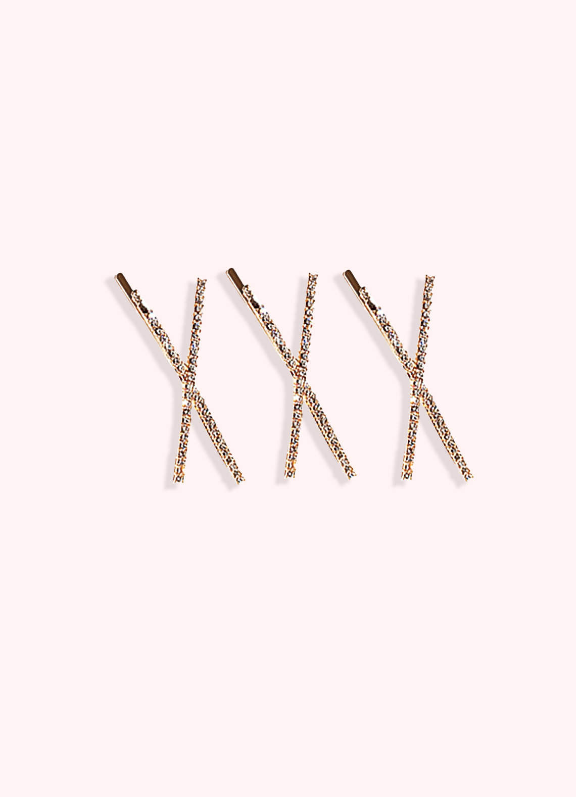 front Haarspange mit Strasssteinen in X-Form