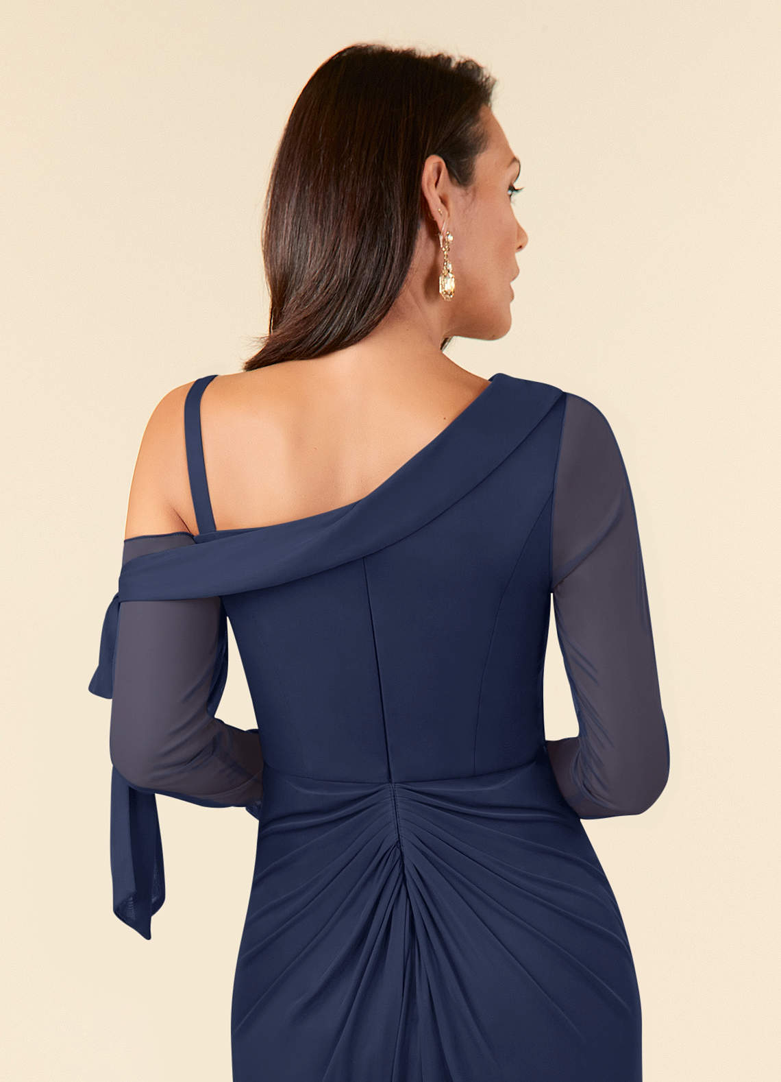 navy blue sheath cocktail dress Miren