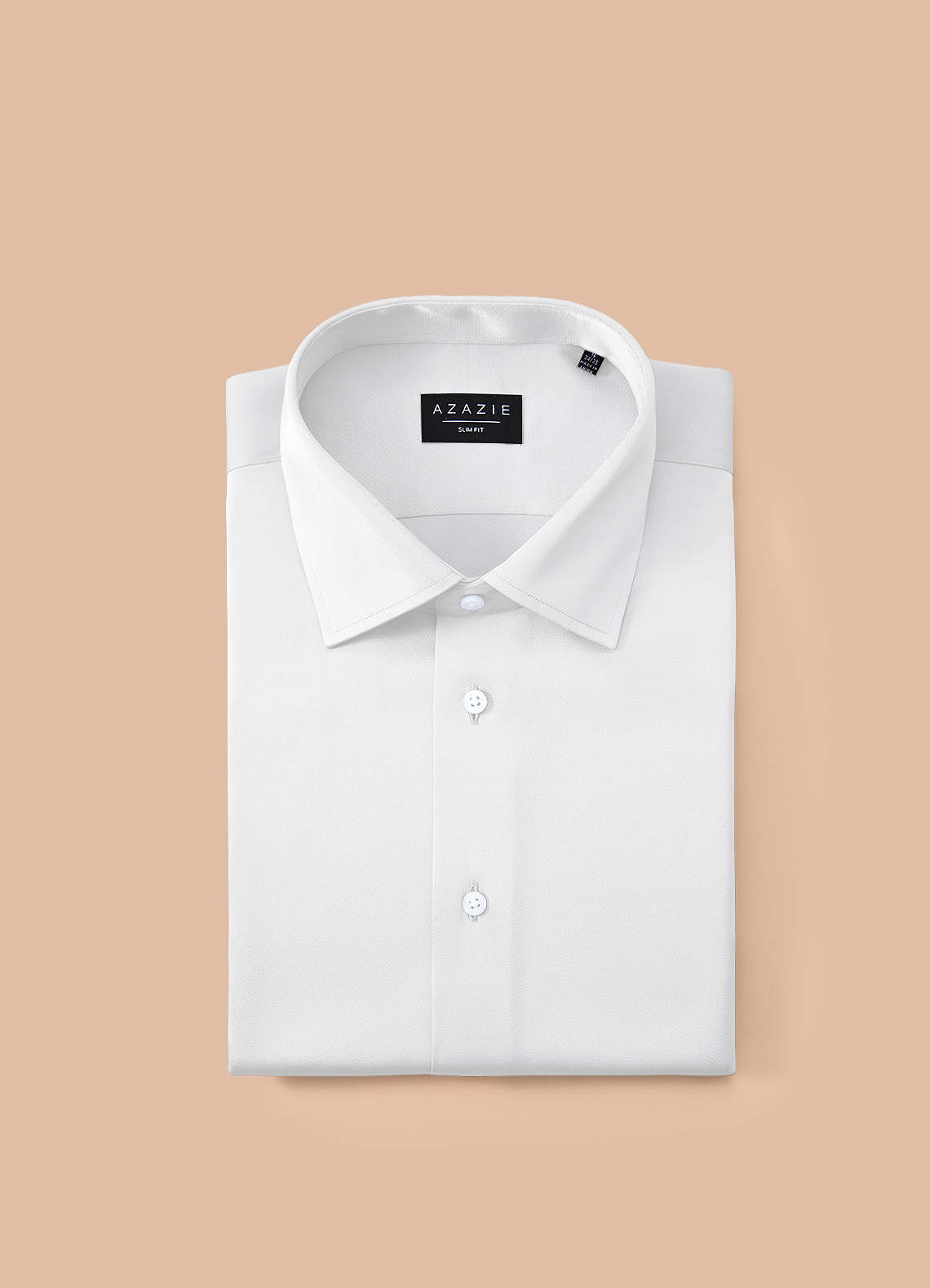 front Julian White Stretch Satin Dress Shirt