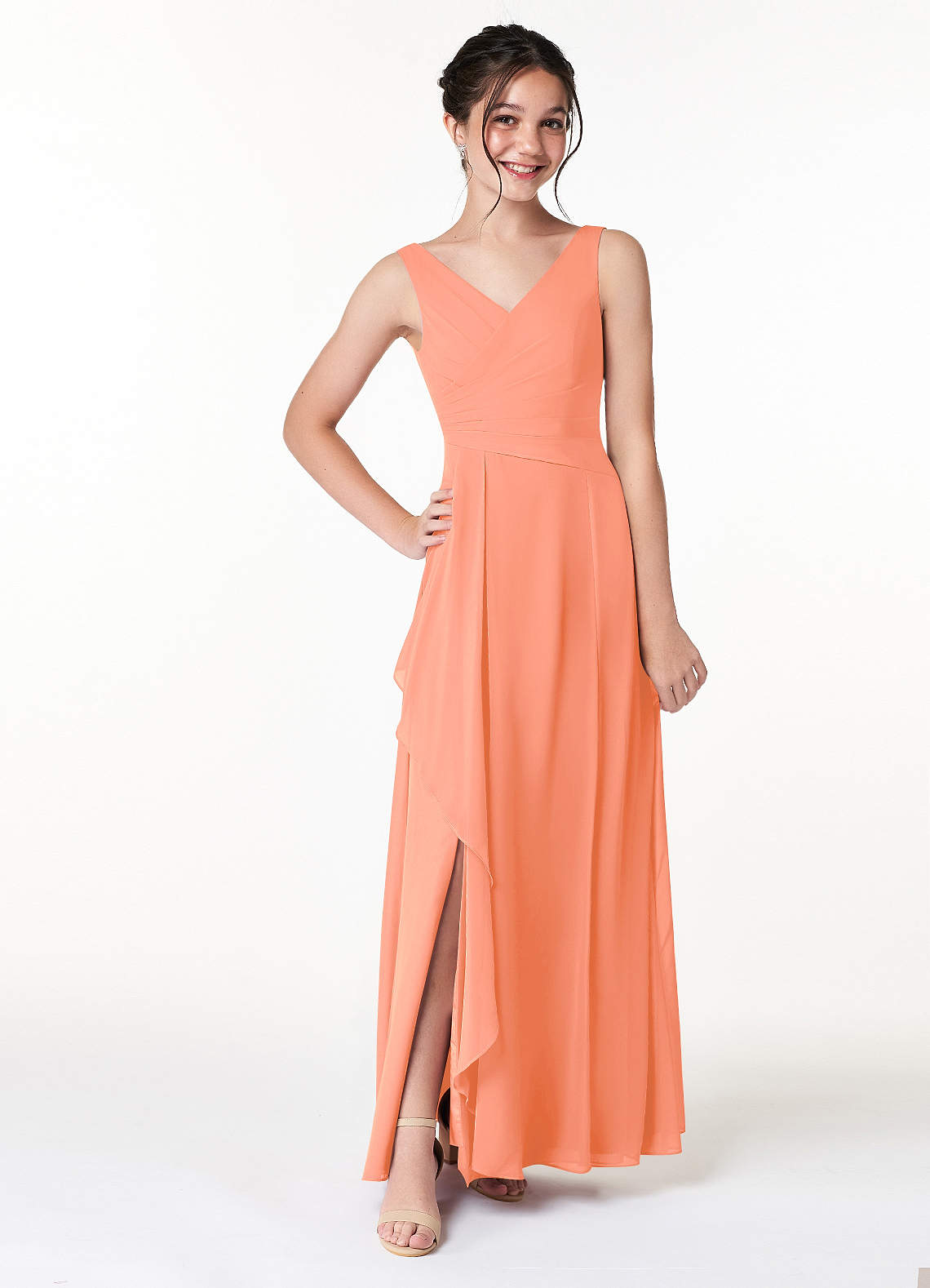 Azazie Kori Junior Bridesmaid Dress in Sunset Azazie AU