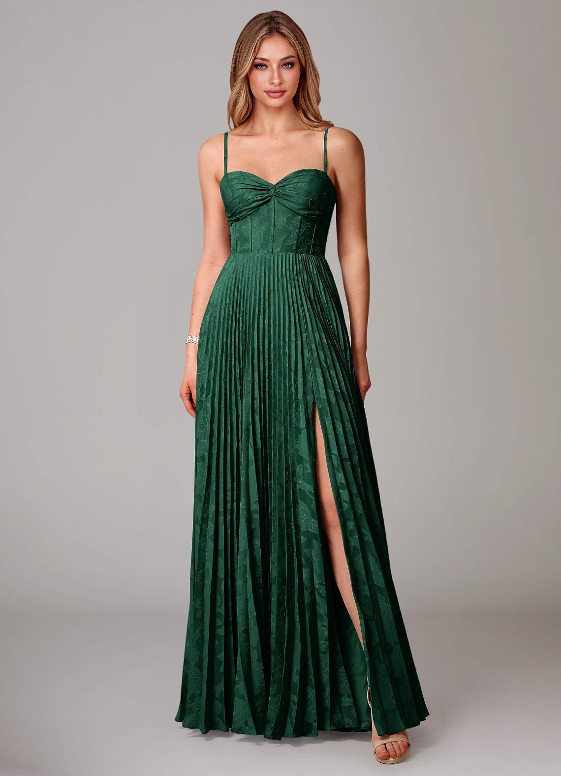 slim fit dress slacks Zapaka Women Dark Green Long Prom Dress Spaghetti Straps Burnout Velvet Bridesmaid Dress, Dark Green / US26W main image 1