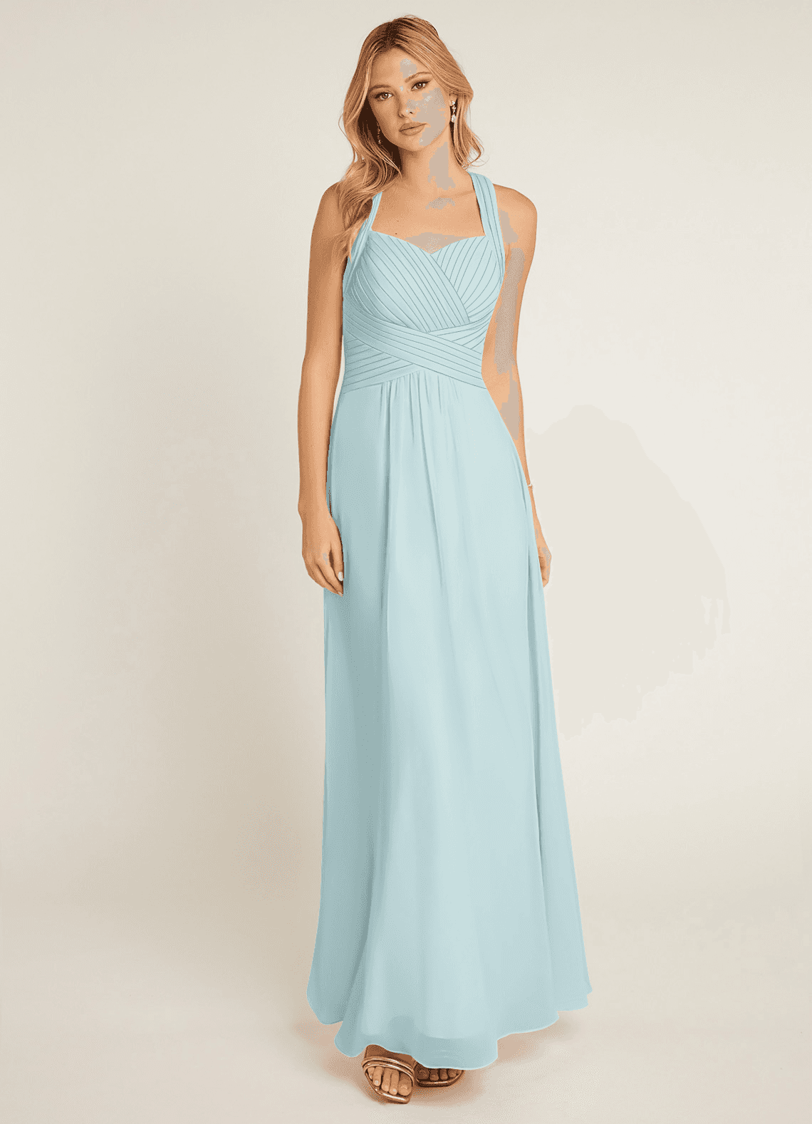 Azazie Claudia Bridesmaid Dresses Mist A-Line Sweetheart Neckline Chiffon Dress image1