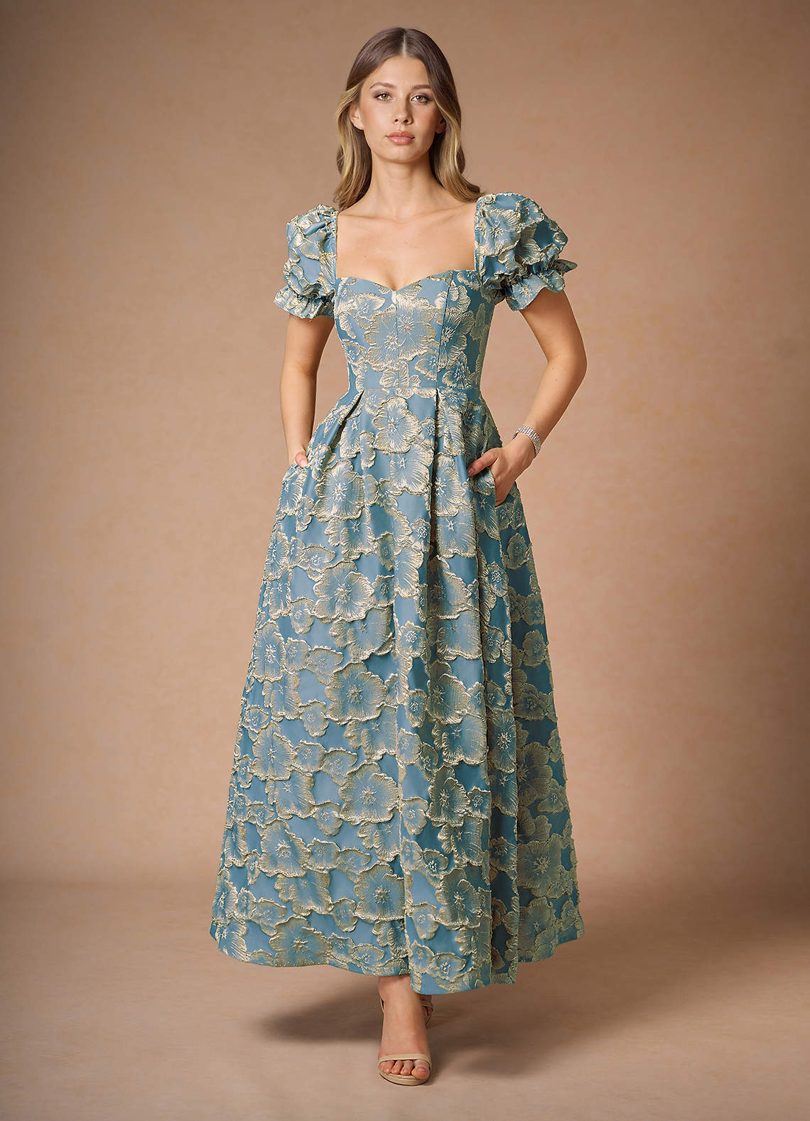 Amy Lake Blue Maxi Dress | Azazie AU