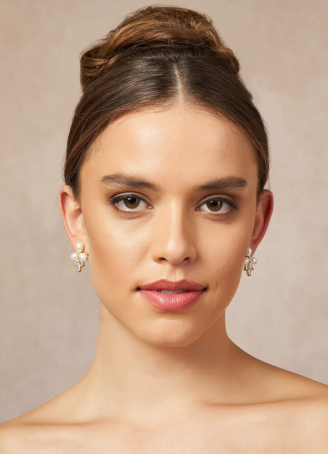 front Clover Drop Earrings