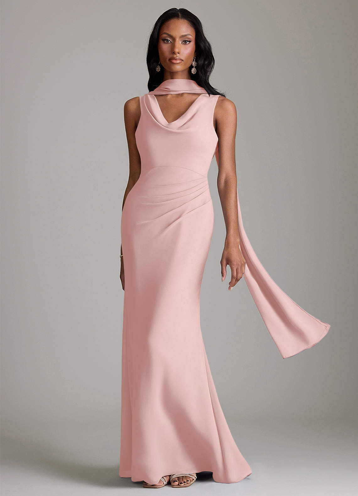 Azazie Linelle Powder Pink Chiffon Bridesmaid Dresses | Azazie Azazie Linelle Powder Pink Chiffon Bridesmaid Dresses | Azazie