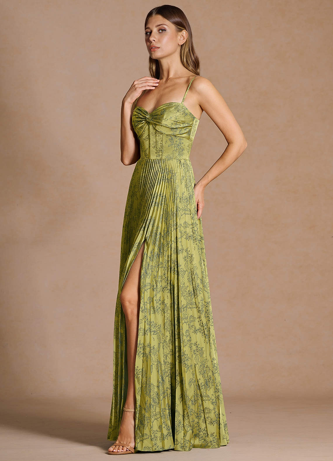 Vestido Verde Militar Armada Largo Vesper image3